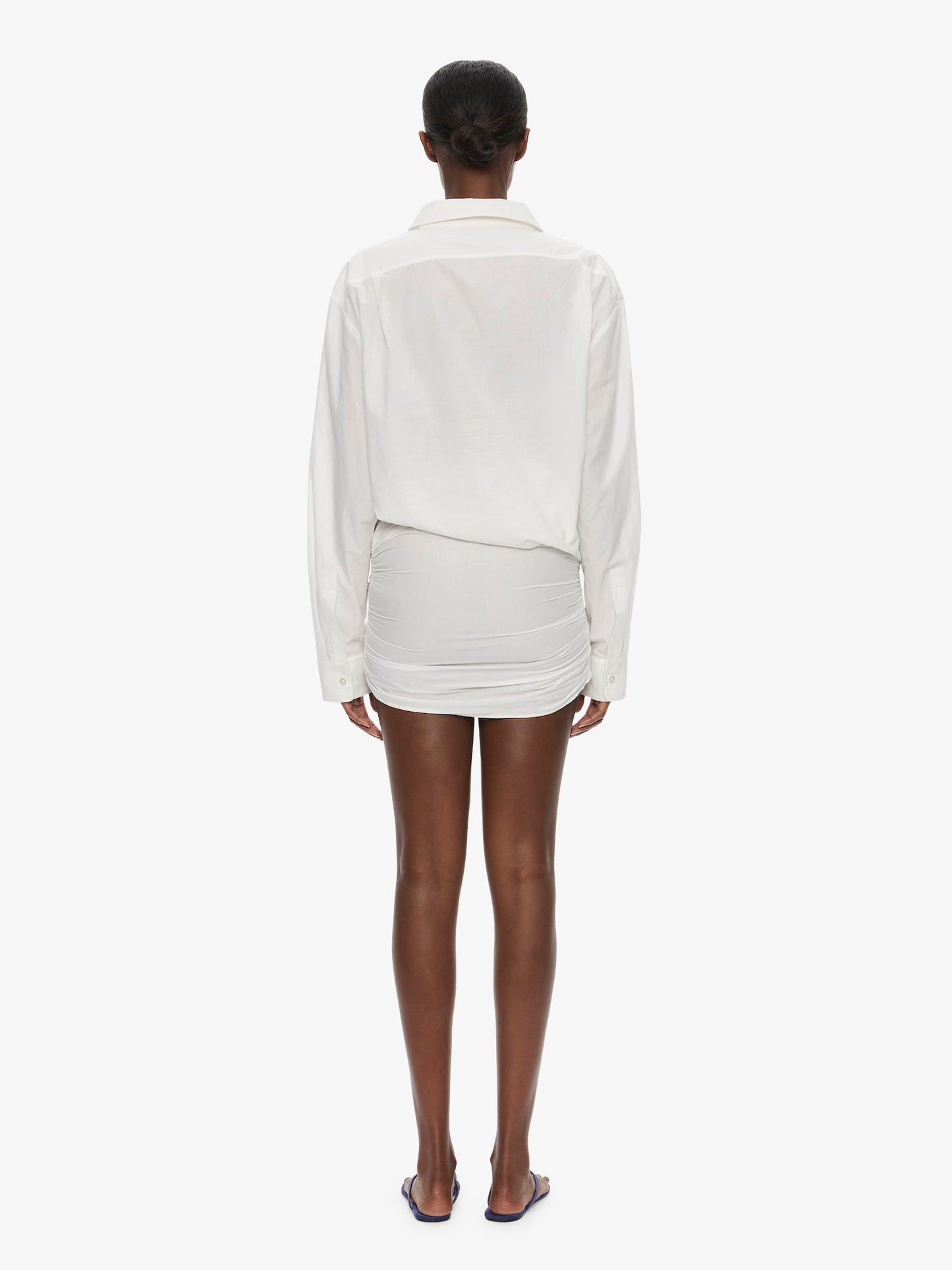 CHRISTOPHER ESBER Aiba Draped Shirt Dress (White)