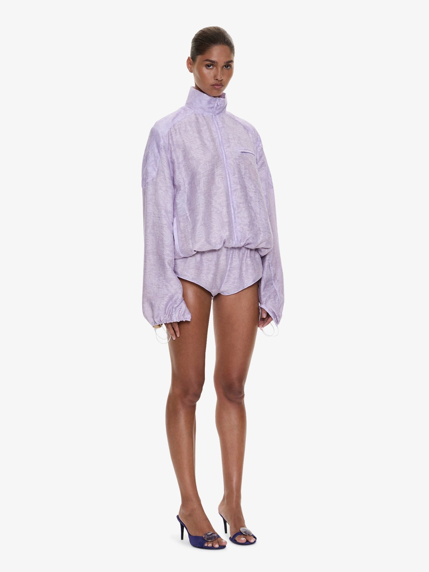 CHRISTOPHER ESBER Light Leak Jacquard Zipped One Piece (Lilac)