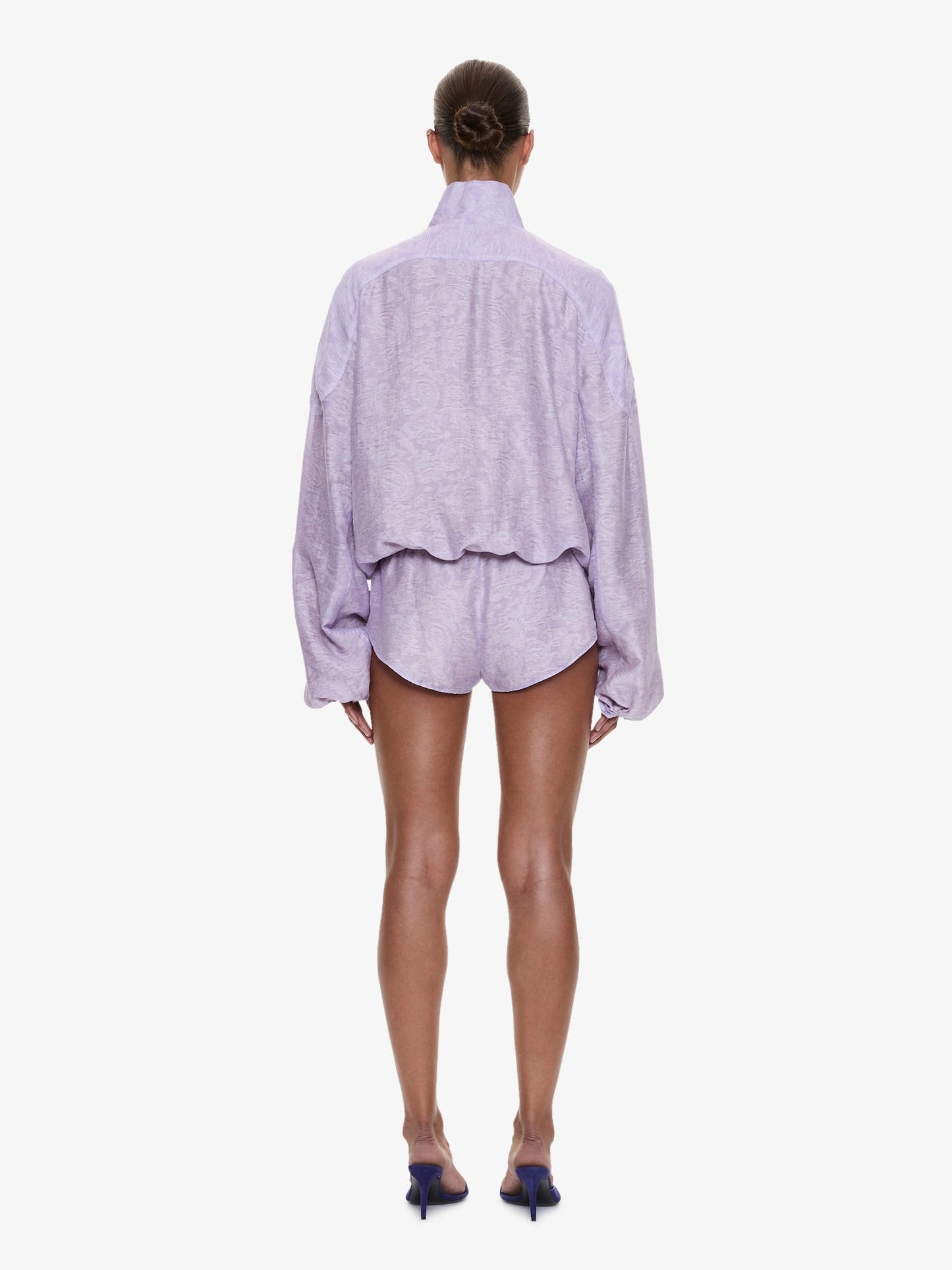 CHRISTOPHER ESBER Light Leak Jacquard Zipped One Piece (Lilac)