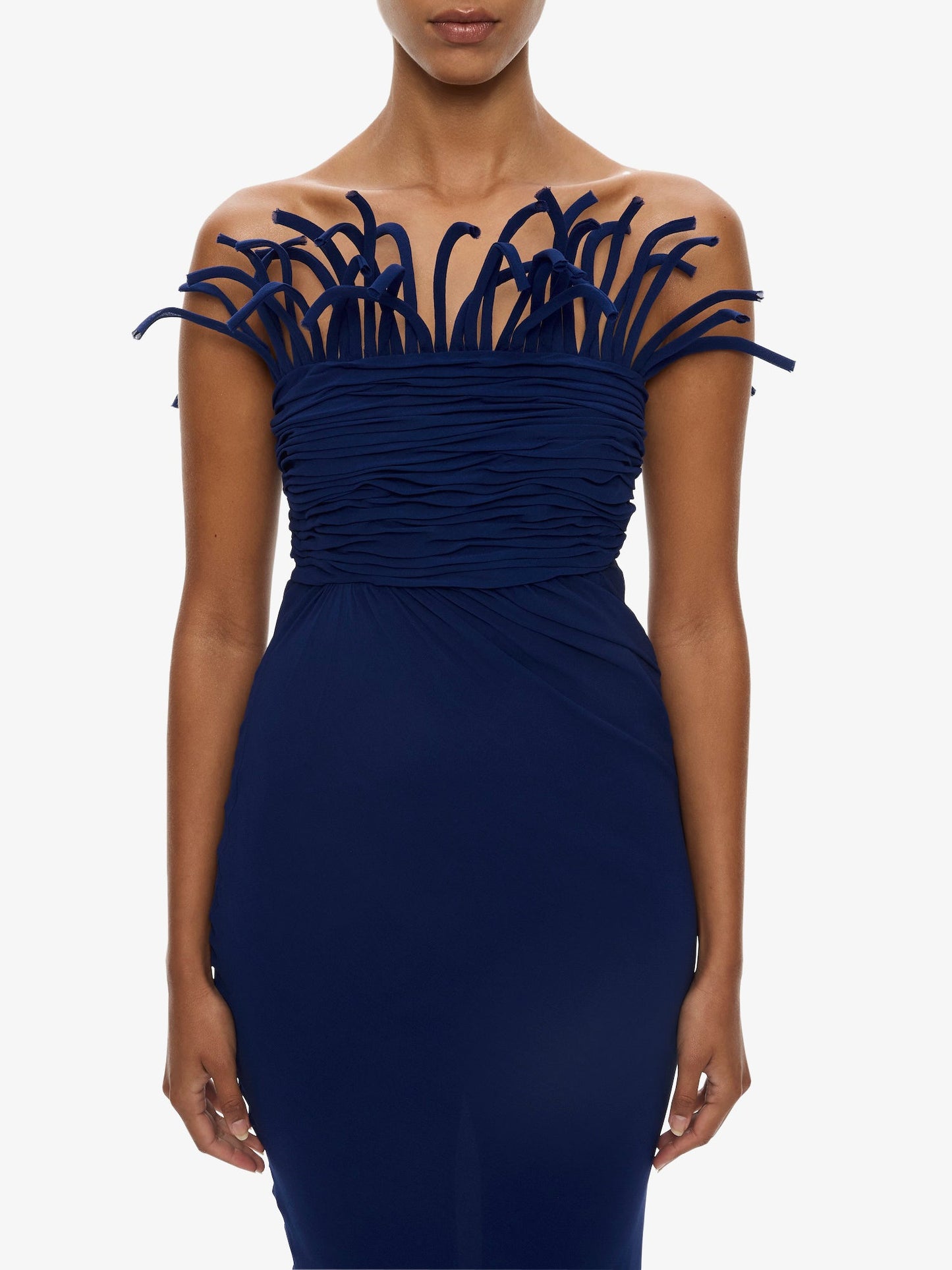 CHRISTOPHER ESBER Aira Corded Silk Dress (Ink)