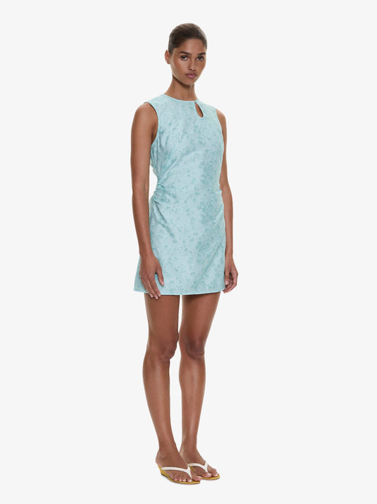 CHRISTOPHER ESBER Light Leak Jacquard Loophole Mini Dress (Mint)