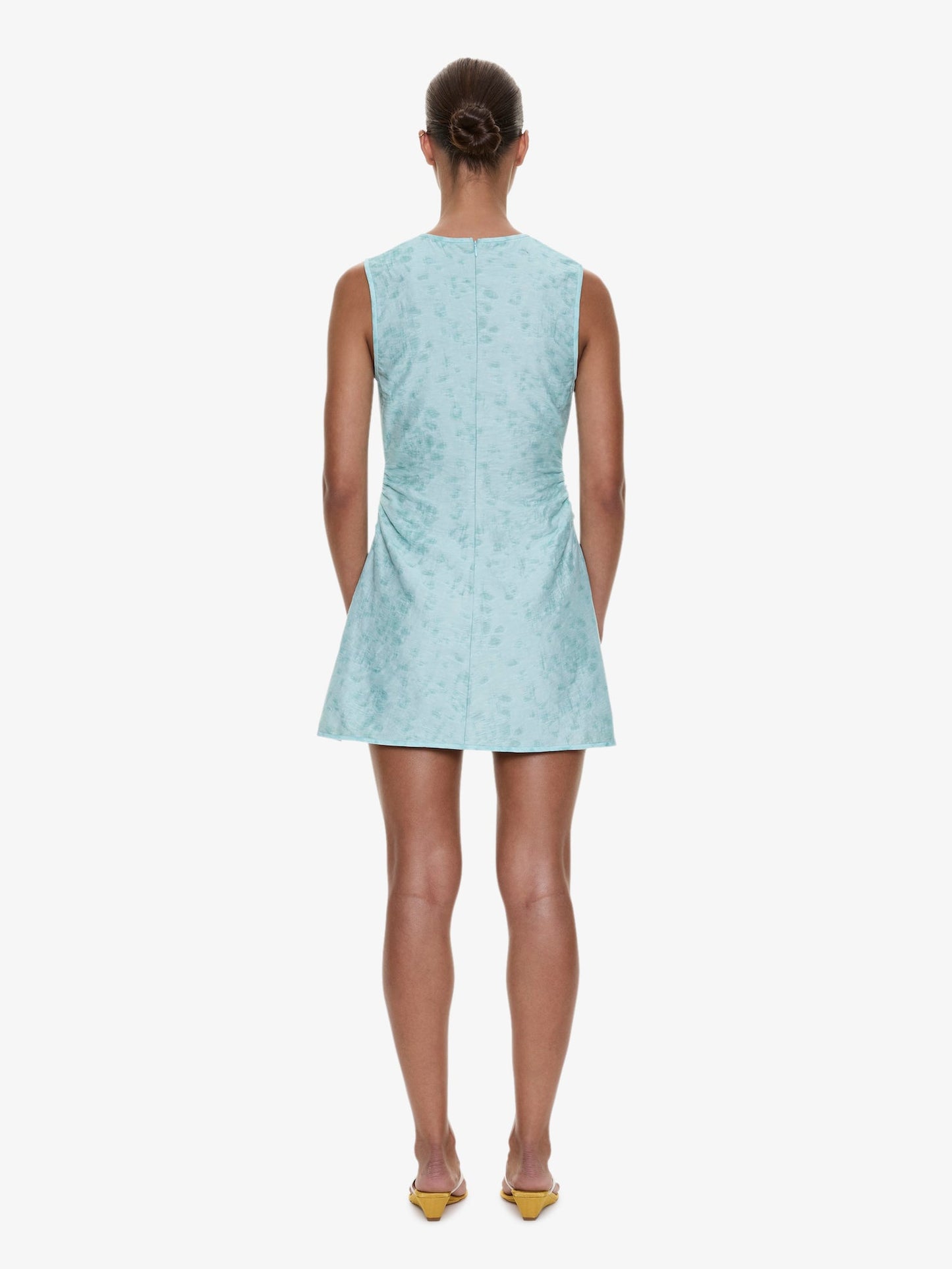 CHRISTOPHER ESBER Light Leak Jacquard Loophole Mini Dress (Mint)