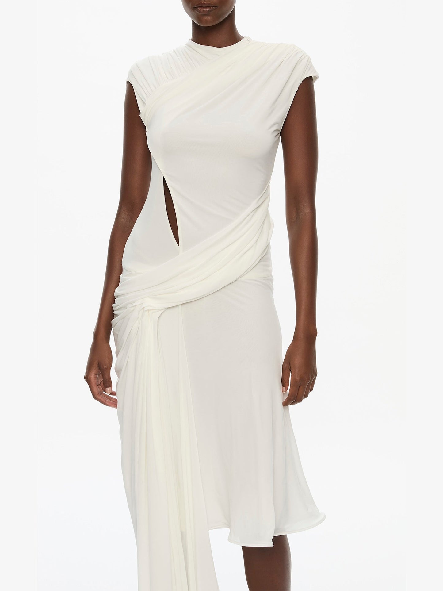 CHRISTOPHER ESBER Adriea Tiered Tank Dress (White)