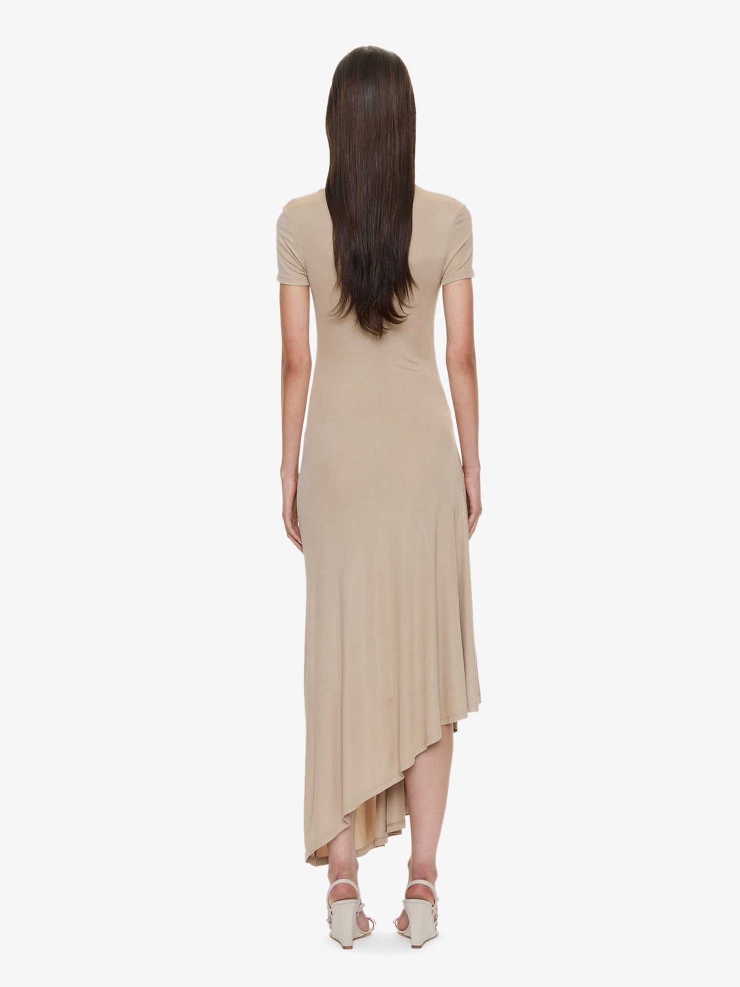 CHRISTOPHER ESBER Paisley Lace Rib Tee Dress (Chalk)