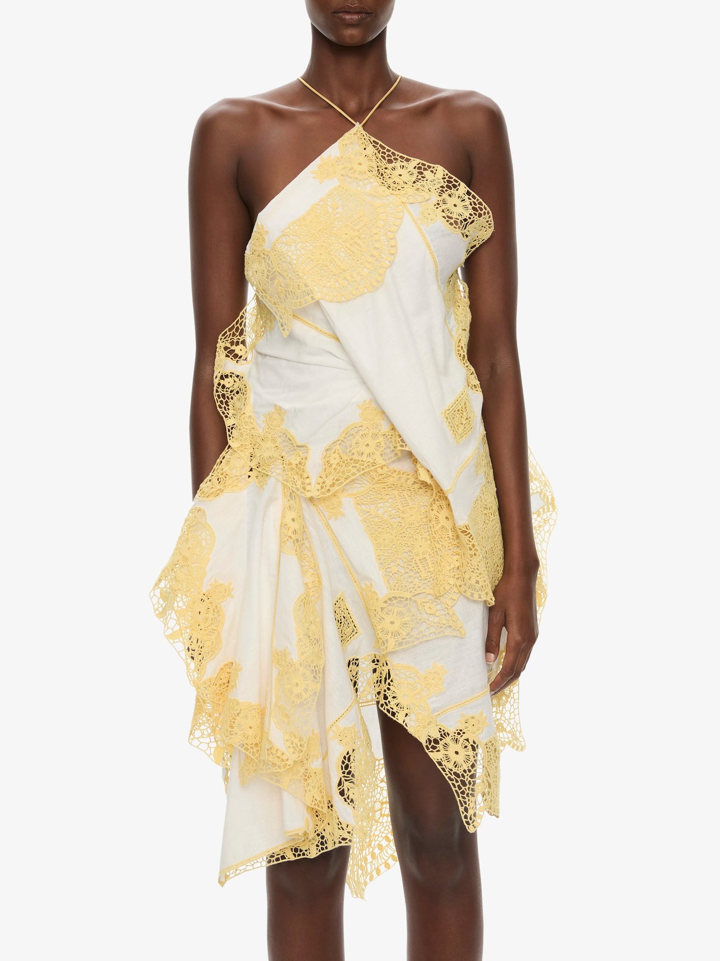 CHRISTOPHER ESBER Embroidered Handkerchief Envelope Scarf Dress (Soleil)