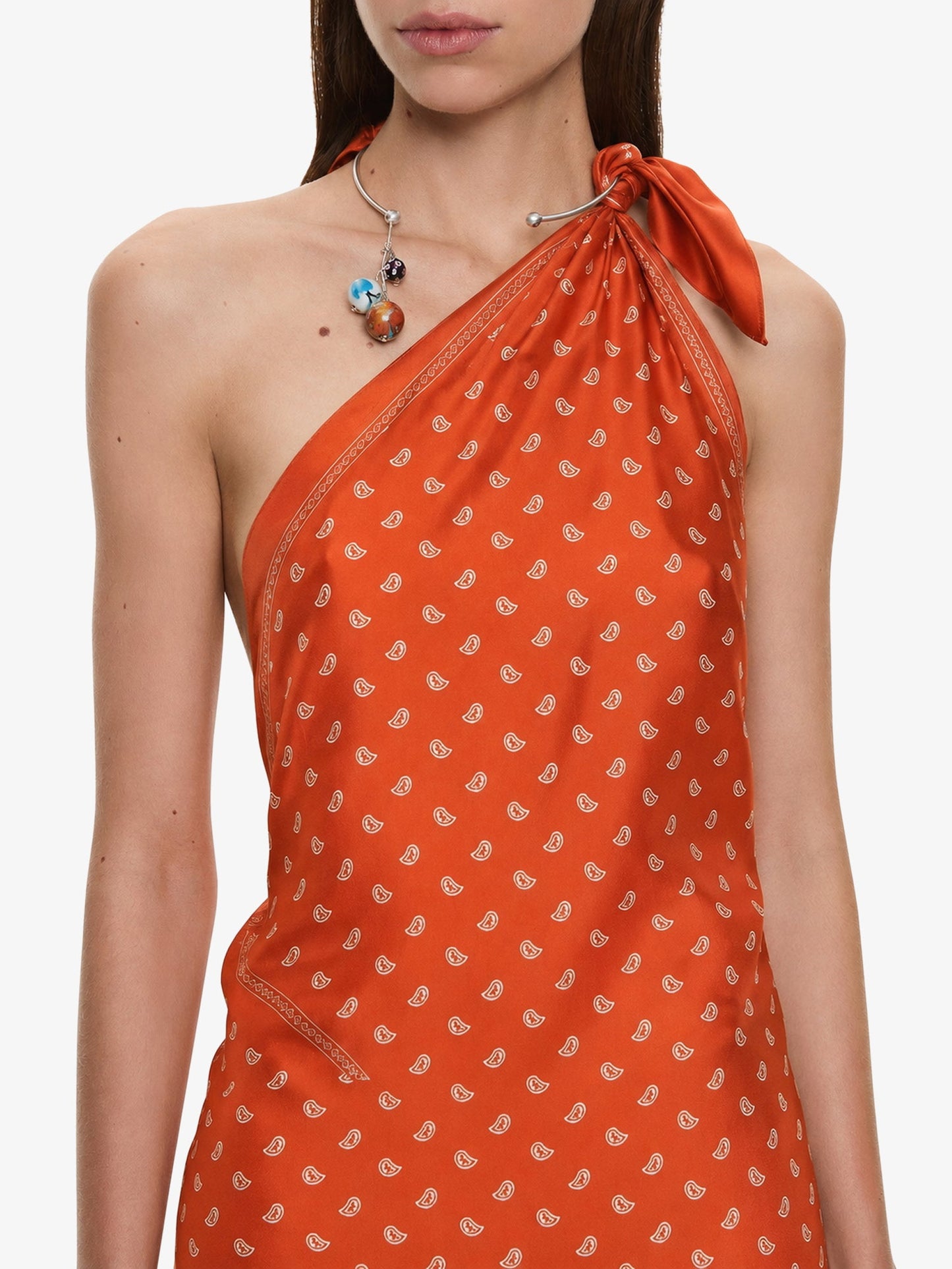 CHRISTOPHER ESBER Bandana Scarf Tie Dress (Carnelian)