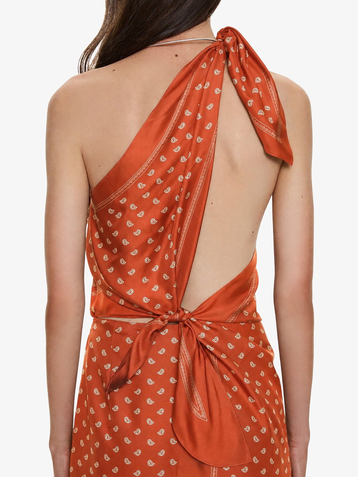 CHRISTOPHER ESBER Bandana Scarf Tie Dress (Carnelian)