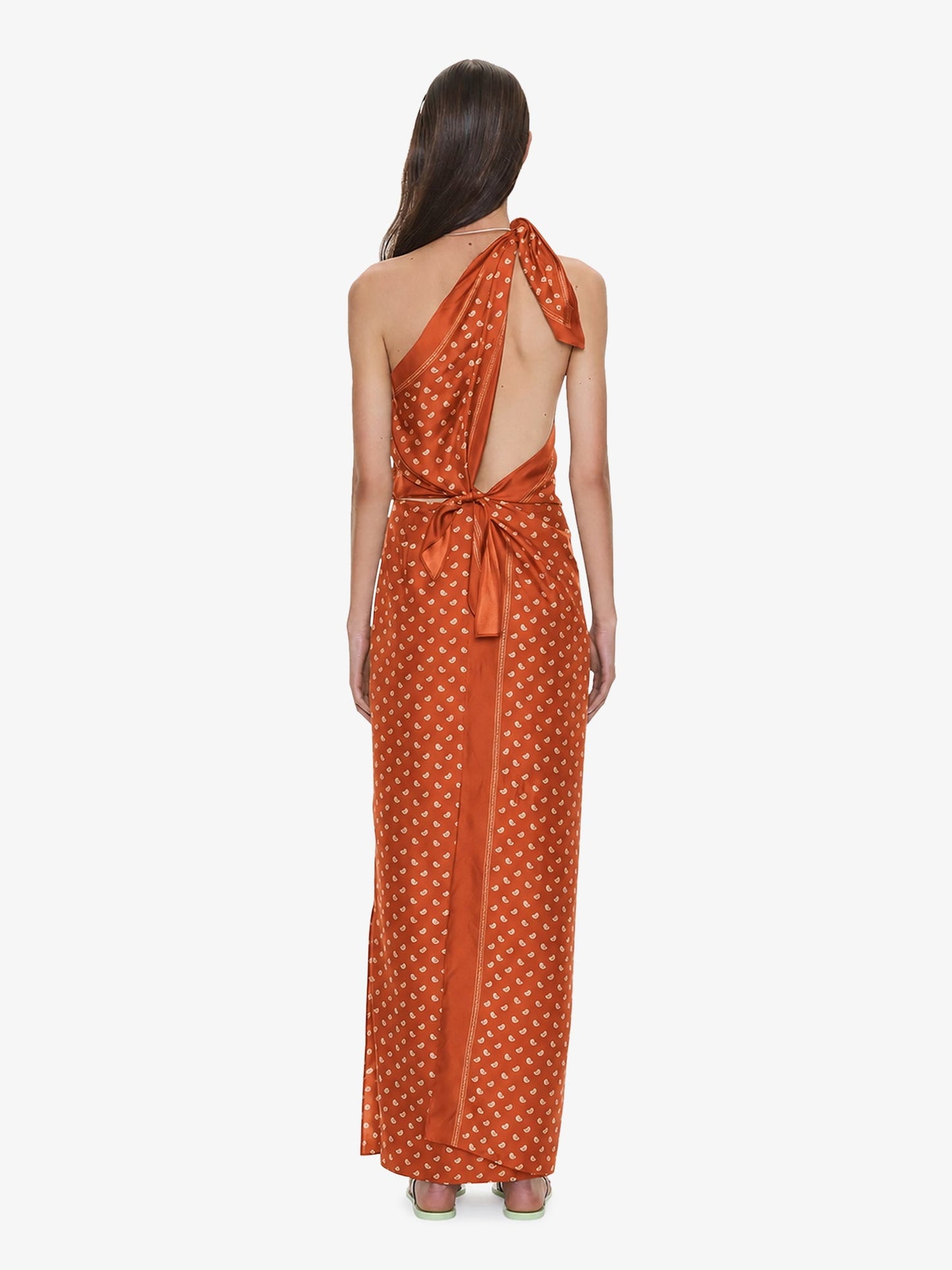 CHRISTOPHER ESBER Bandana Scarf Tie Dress (Carnelian)