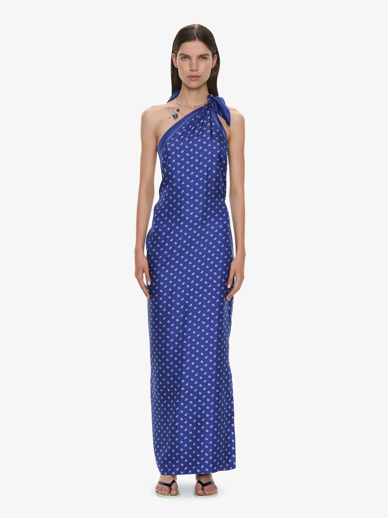 Image of Dresses. Product name - Bandana Scarf Tie Dress in Print colour by brand - CHRISTOPHER ESBER