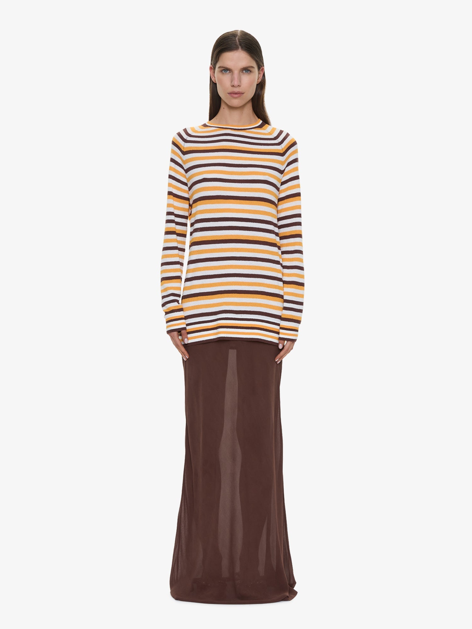 Image of Dresses. Product name - Stripe Knit Monument Dress in Stripe colour by brand - CHRISTOPHER ESBER