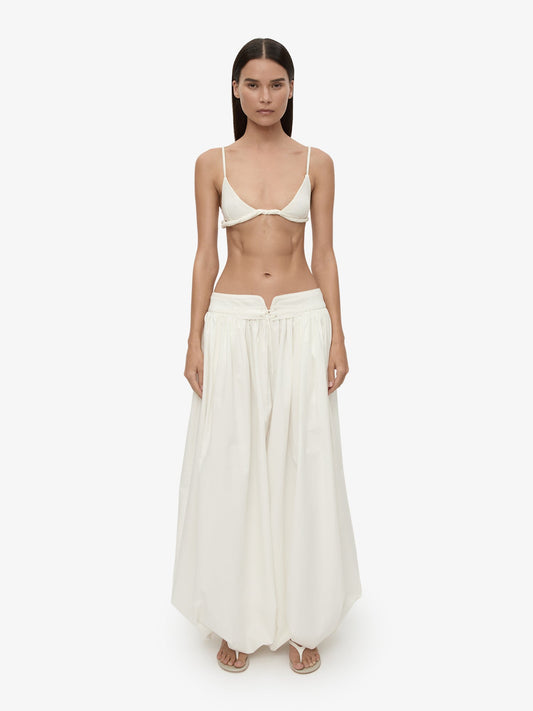 Image of a model wearing Pants. Productname: CHRISTOPHER ESBER Drift Tapered Trouser in White colour by brand - CHRISTOPHER ESBER