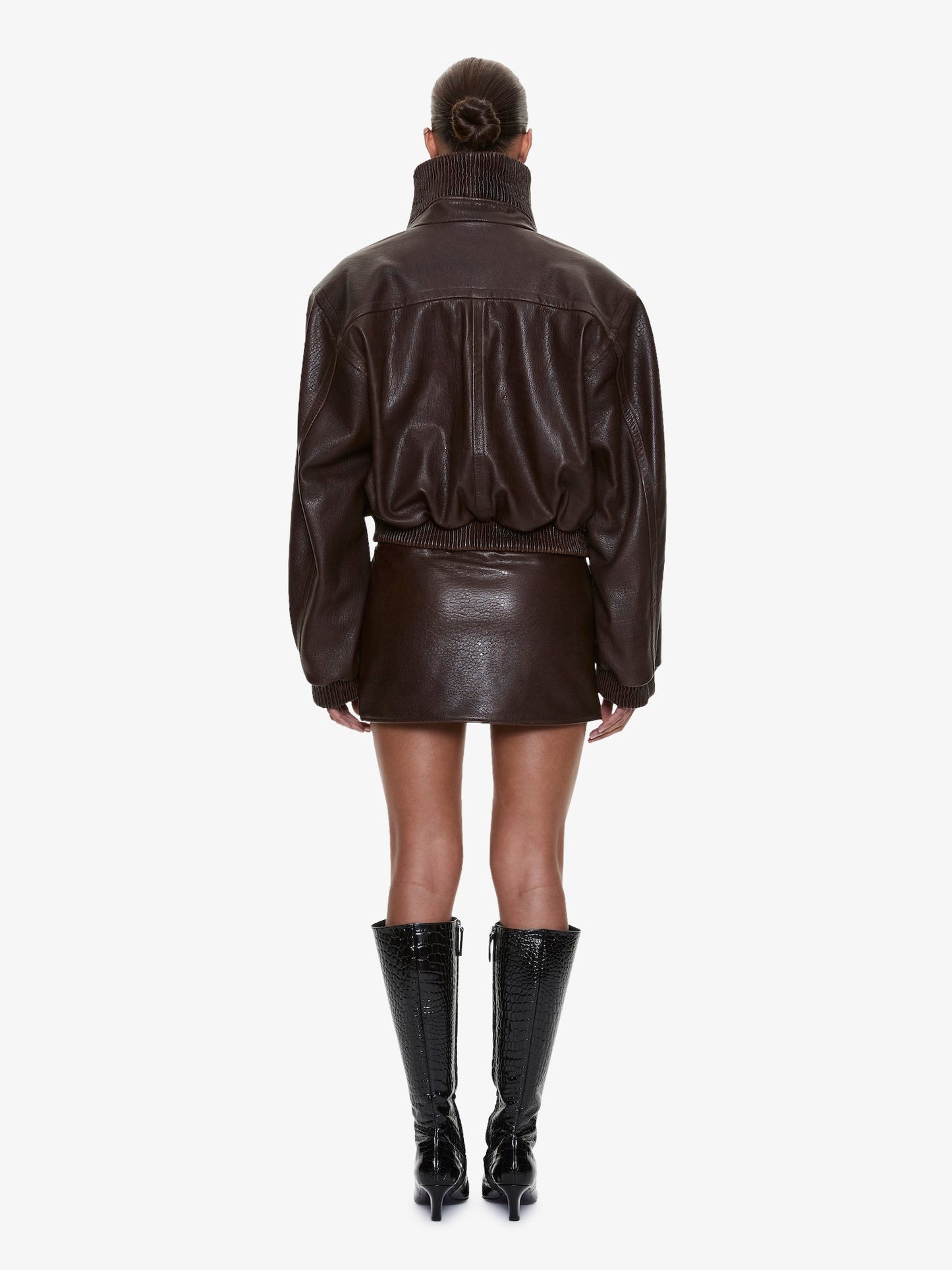 CHRISTOPHER ESBER Lunnet Leather Bomber (Brown)
