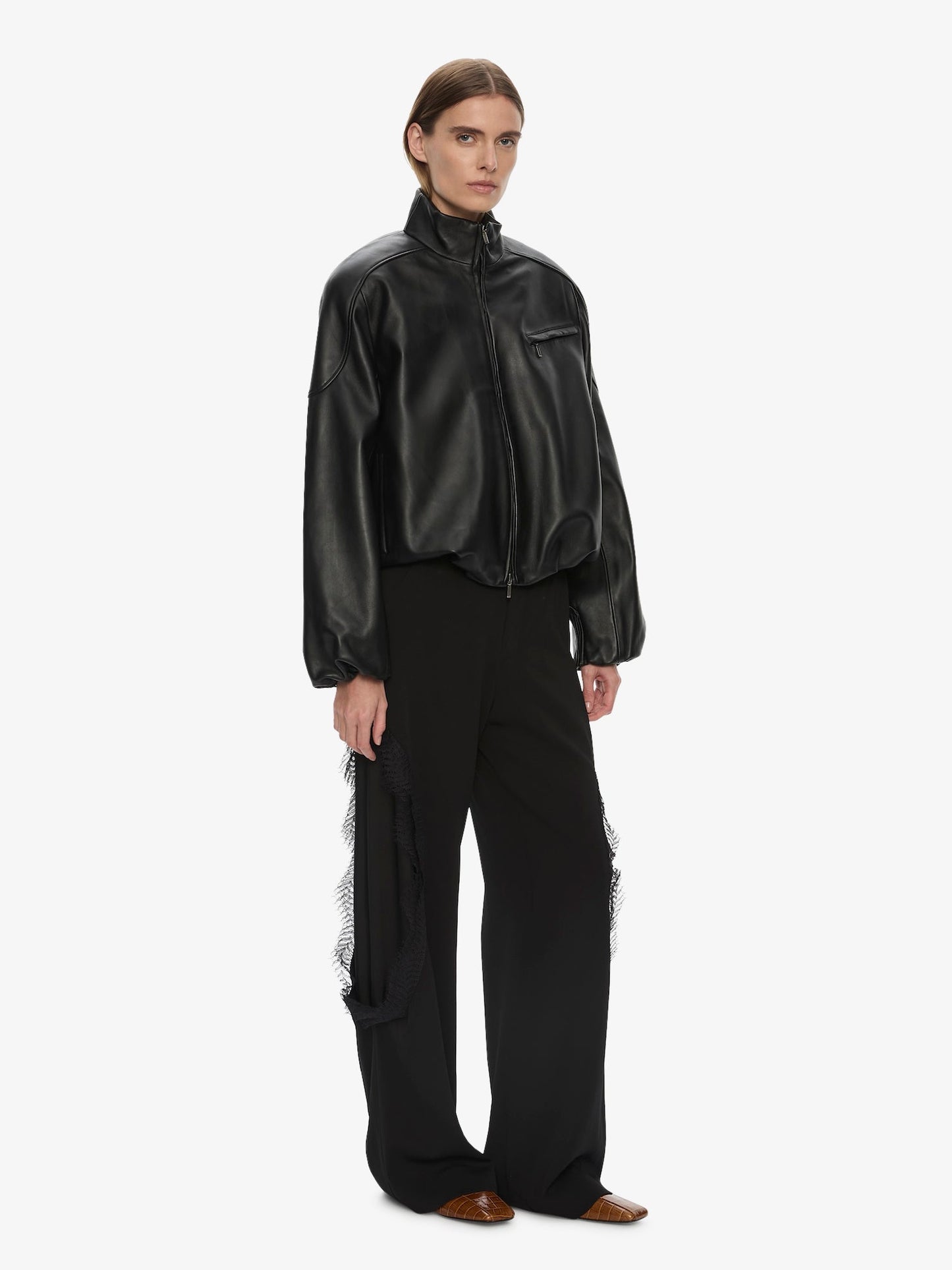 CHRISTOPHER ESBER Dannie Leather Bomber (Black)