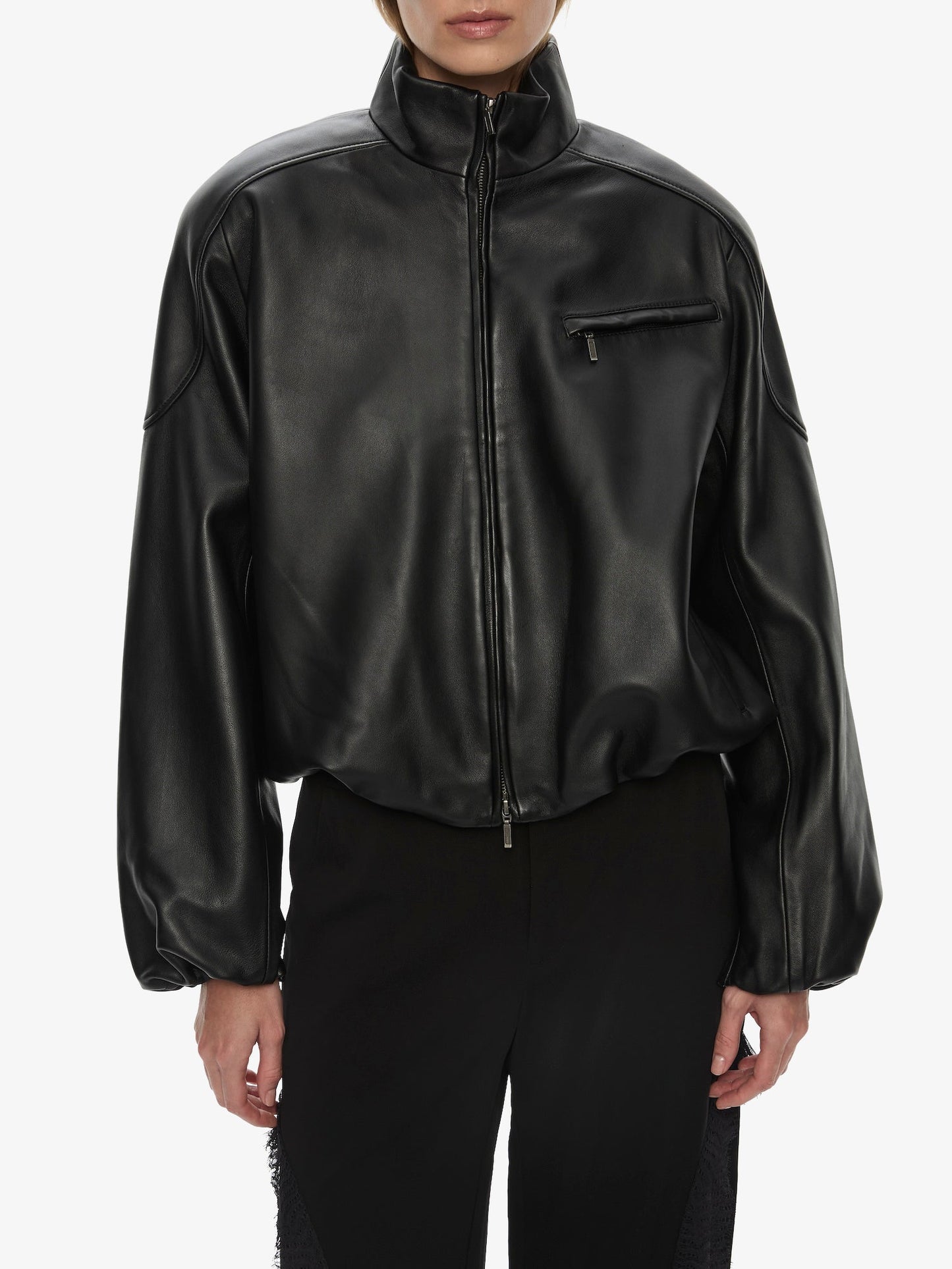 CHRISTOPHER ESBER Dannie Leather Bomber (Black)