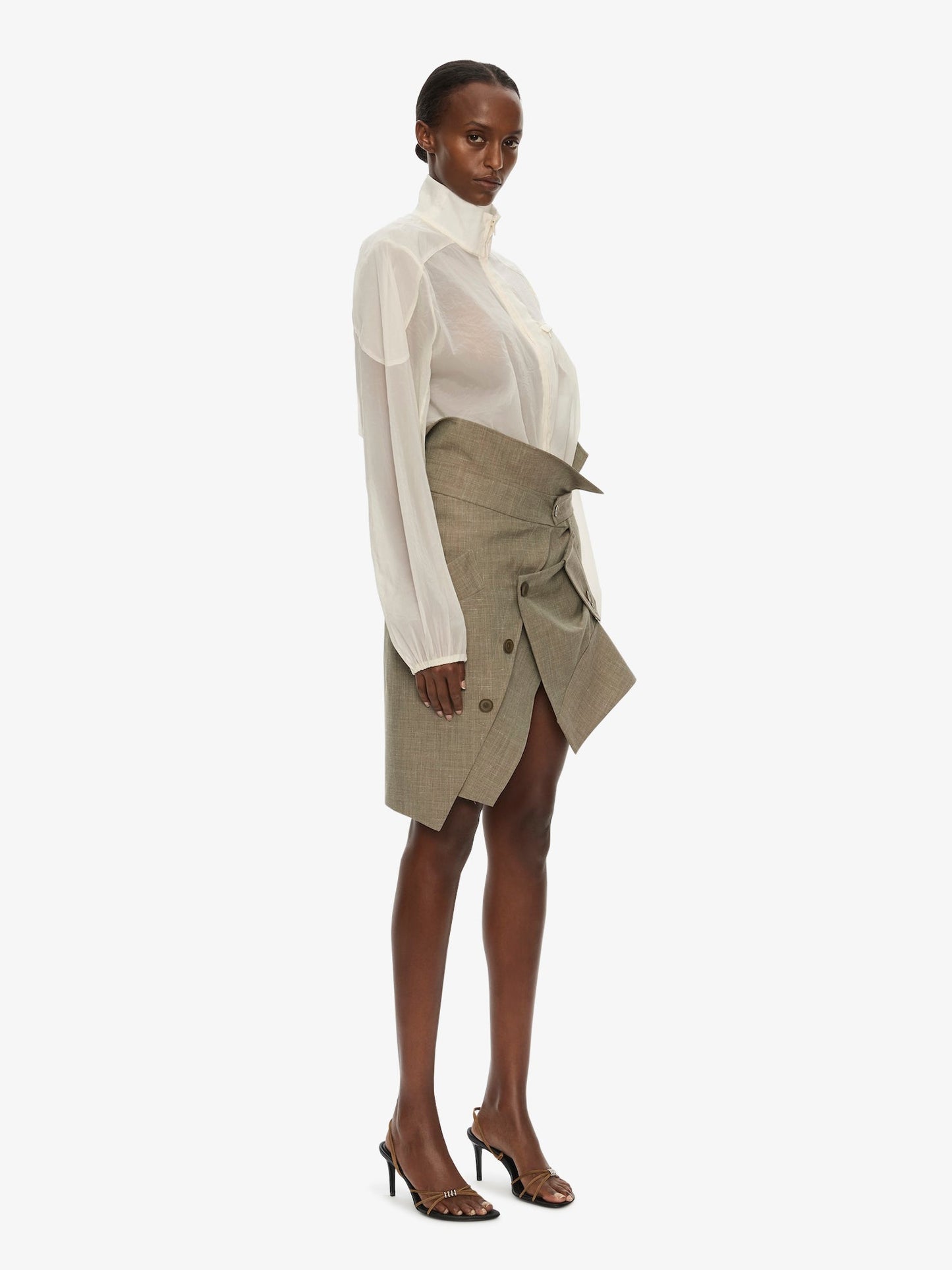 CHRISTOPHER ESBER Dannie Lucent Mottled Sheer Bomber (White)