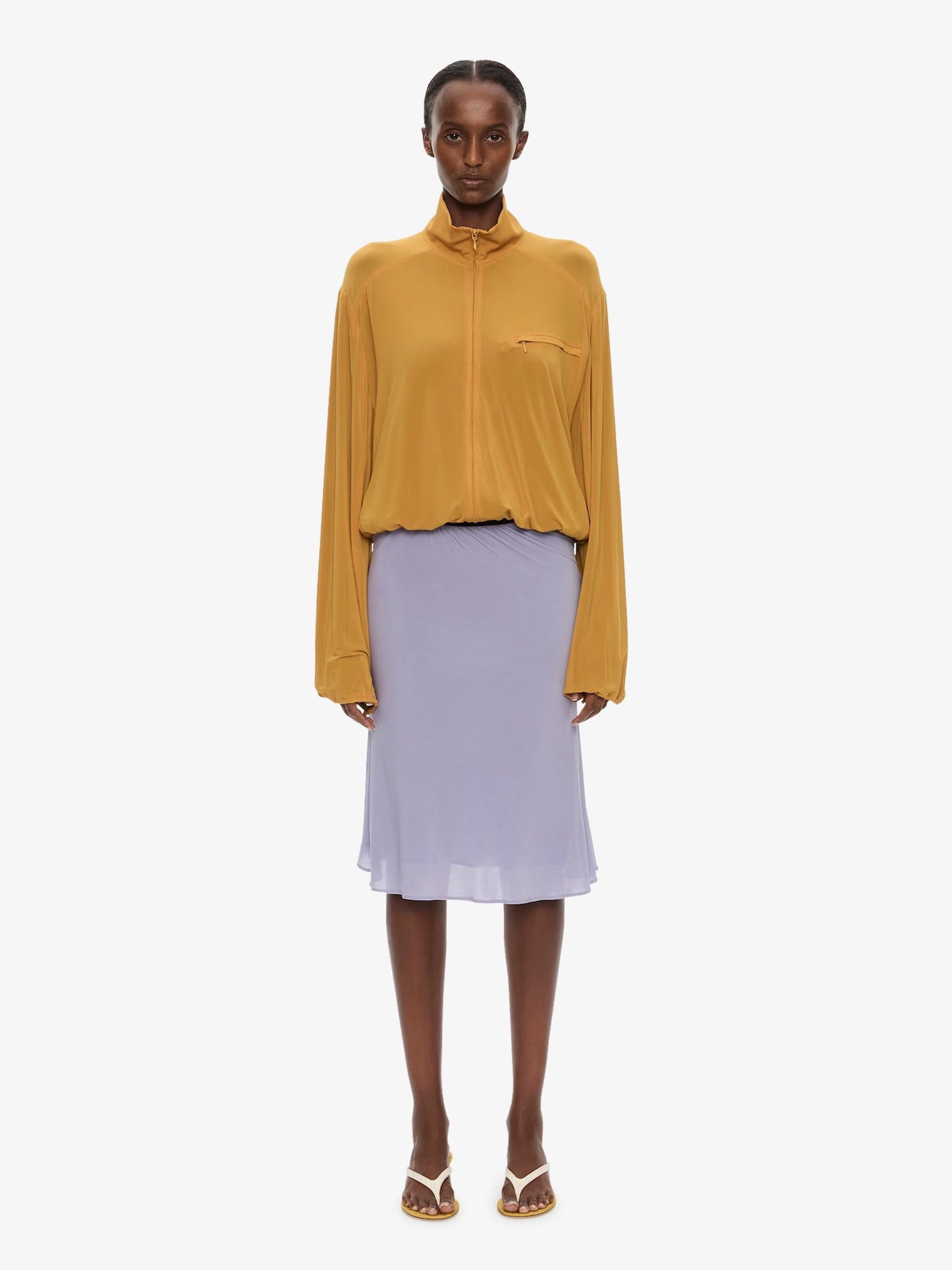 Image of a model wearing Skirts. Product name - Dannie Skirt in Black colour by brand - CHRISTOPHER ESBER