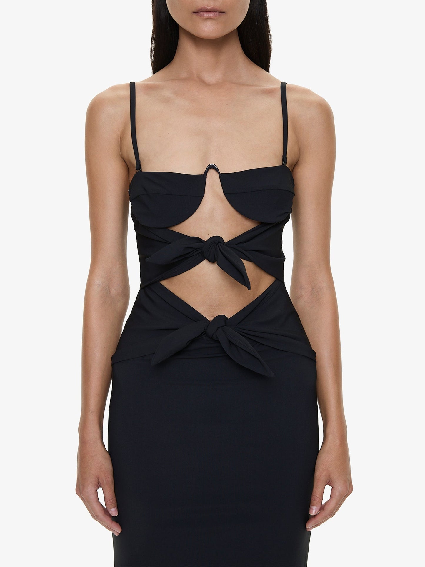 CHRISTOPHER ESBER Porto Tie Lycra Dress (Black)