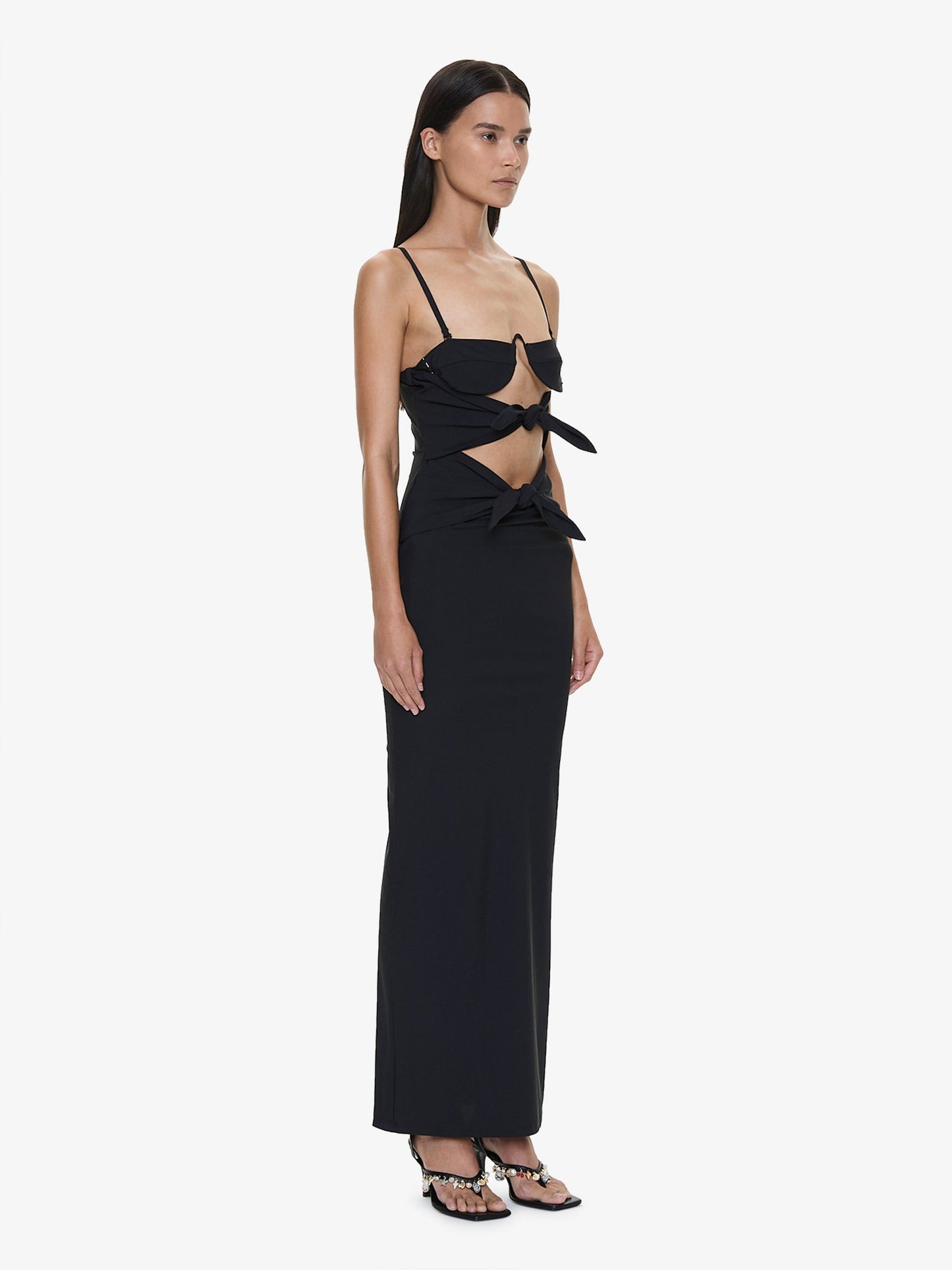 CHRISTOPHER ESBER Porto Tie Lycra Dress (Black)