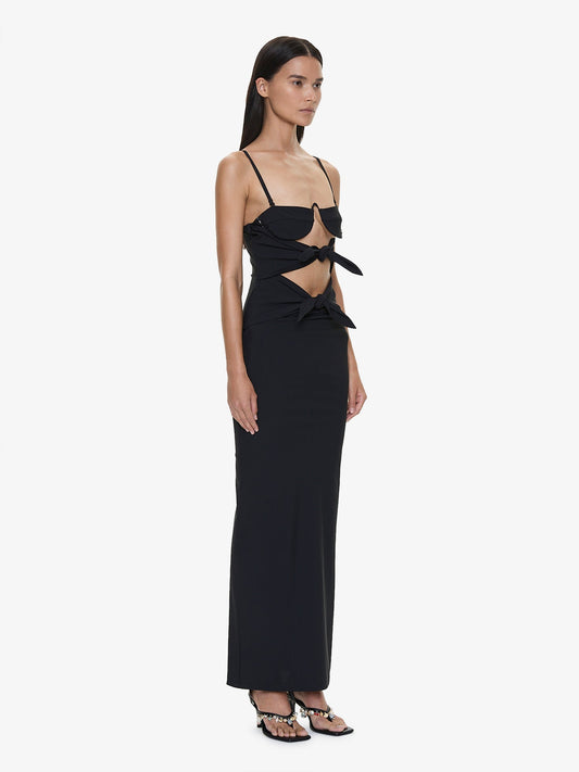 CHRISTOPHER ESBER Porto Tie Lycra Dress (Black)