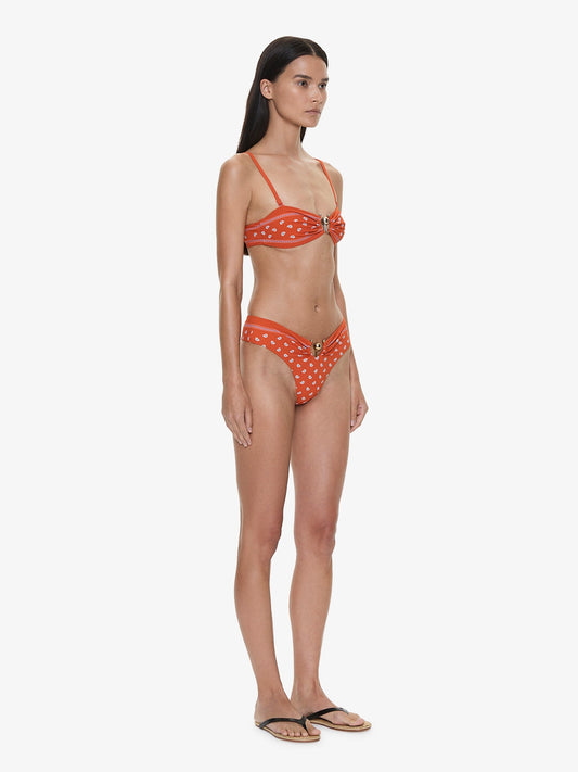 CHRISTOPHER ESBER Bandana Ruched Orbit Brief (Print)