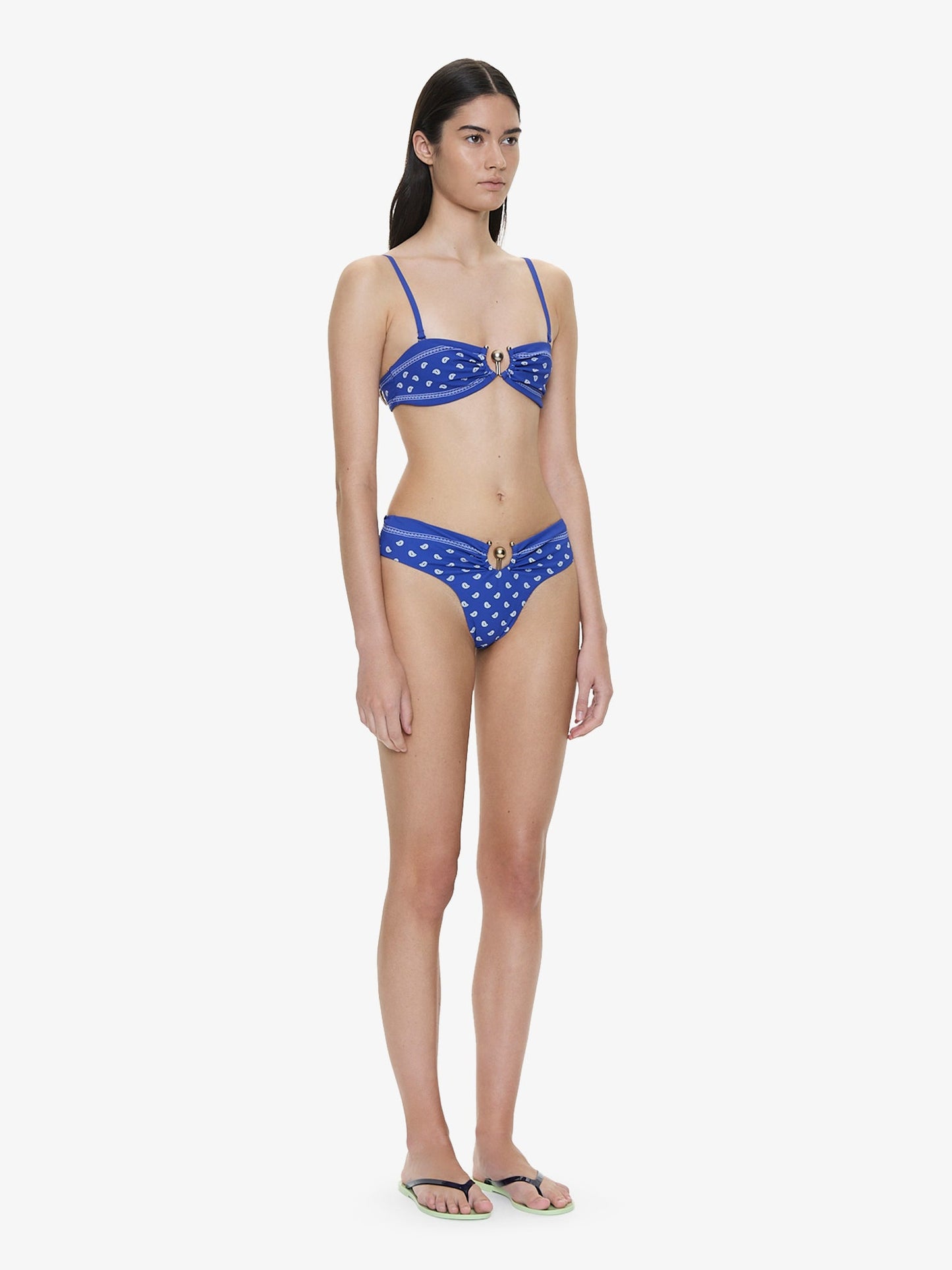 CHRISTOPHER ESBER Bandana Ruched Orbit Bandeau (Print)