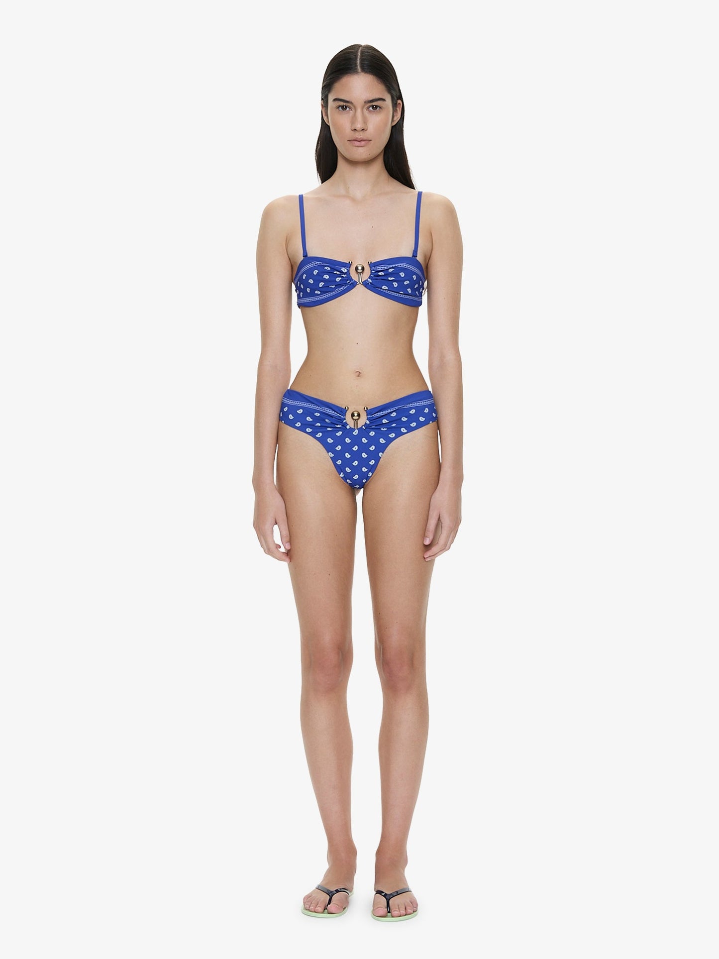 CHRISTOPHER ESBER Bandana Ruched Orbit Bandeau (Print)
