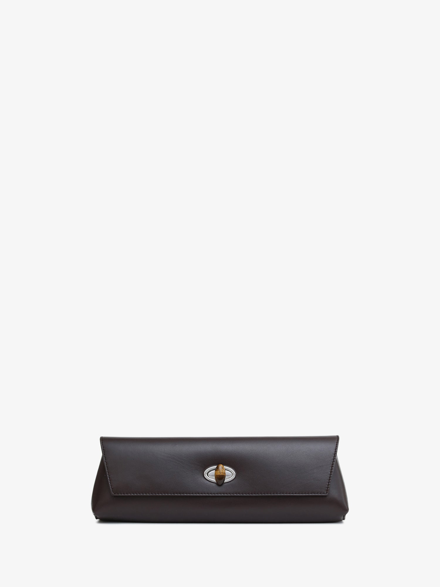 Image of Bags. Product name - Buki Clutch in Carob colour by brand - CHRISTOPHER ESBER