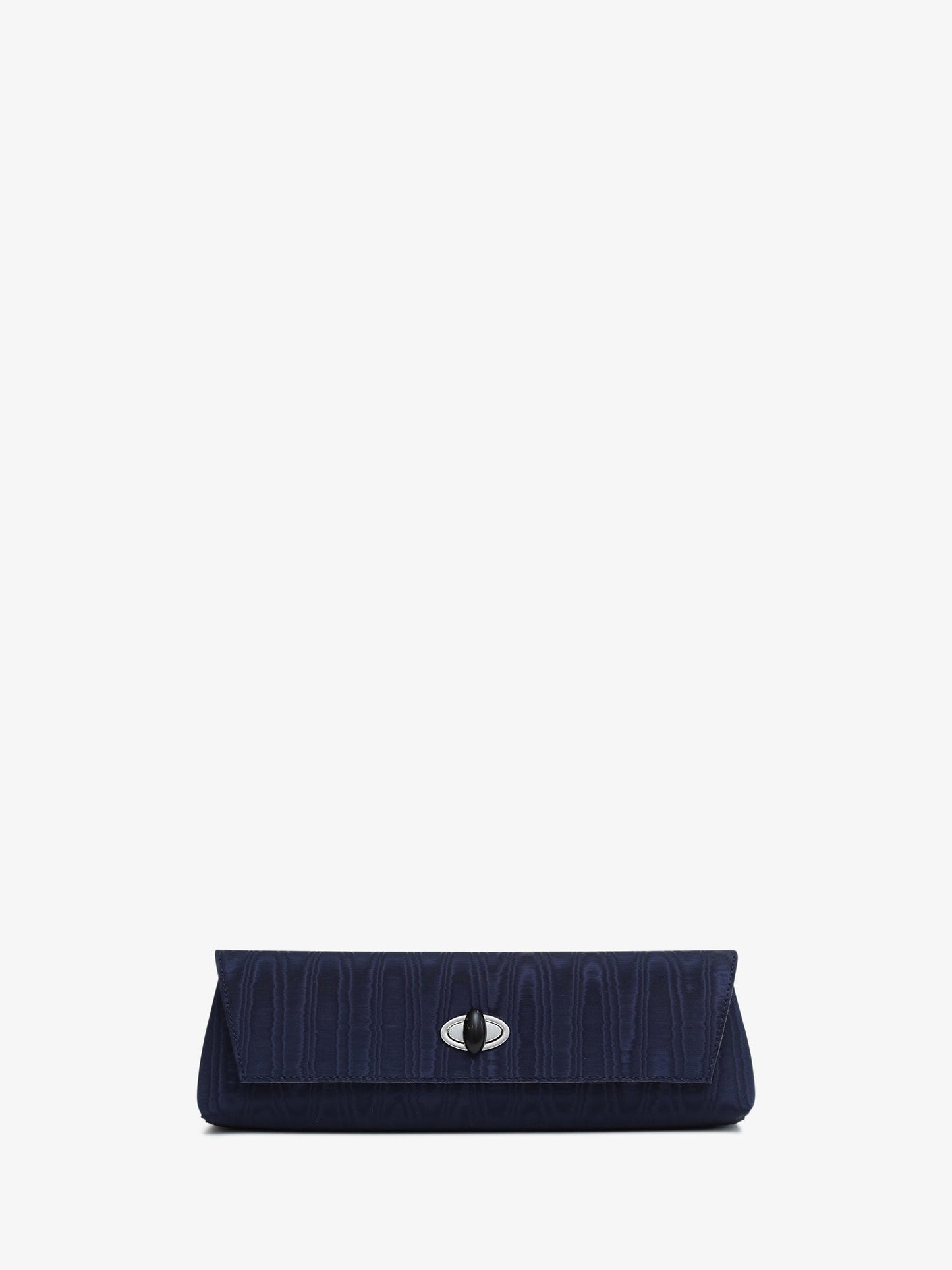 Image of Bags. Product name - Buki Moire Clutch in Ink colour by brand - CHRISTOPHER ESBER