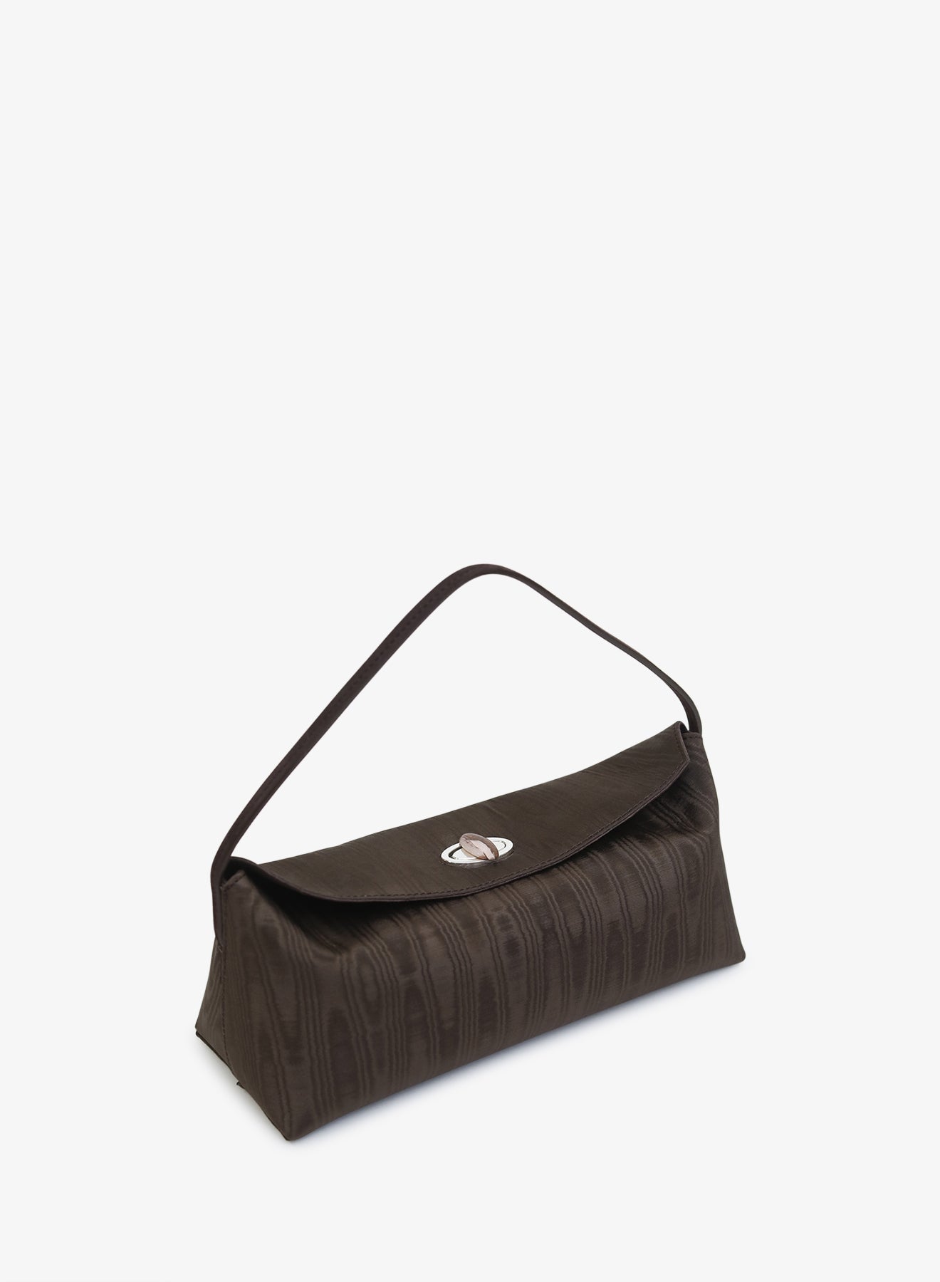 CHRISTOPHER ESBER Doba Quartz Turnlock Moire Shoulder Bag (Carob)