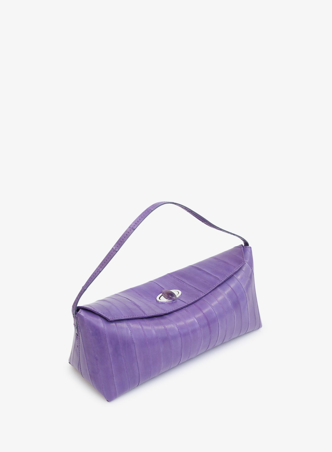 CHRISTOPHER ESBER Doba Quartz Turnlock Eel Shoulder Bag (Amethyst)