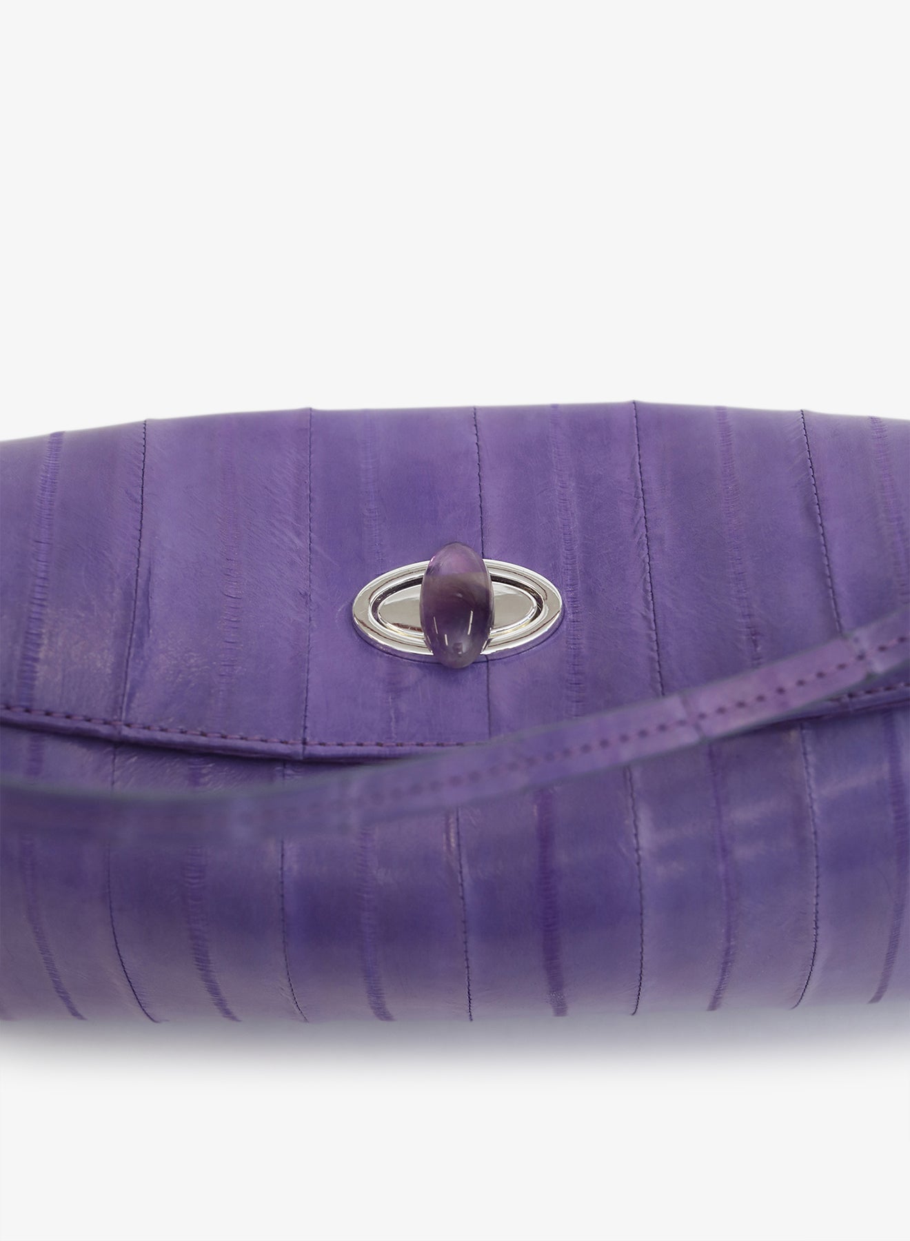 CHRISTOPHER ESBER Doba Quartz Turnlock Eel Shoulder Bag (Amethyst)
