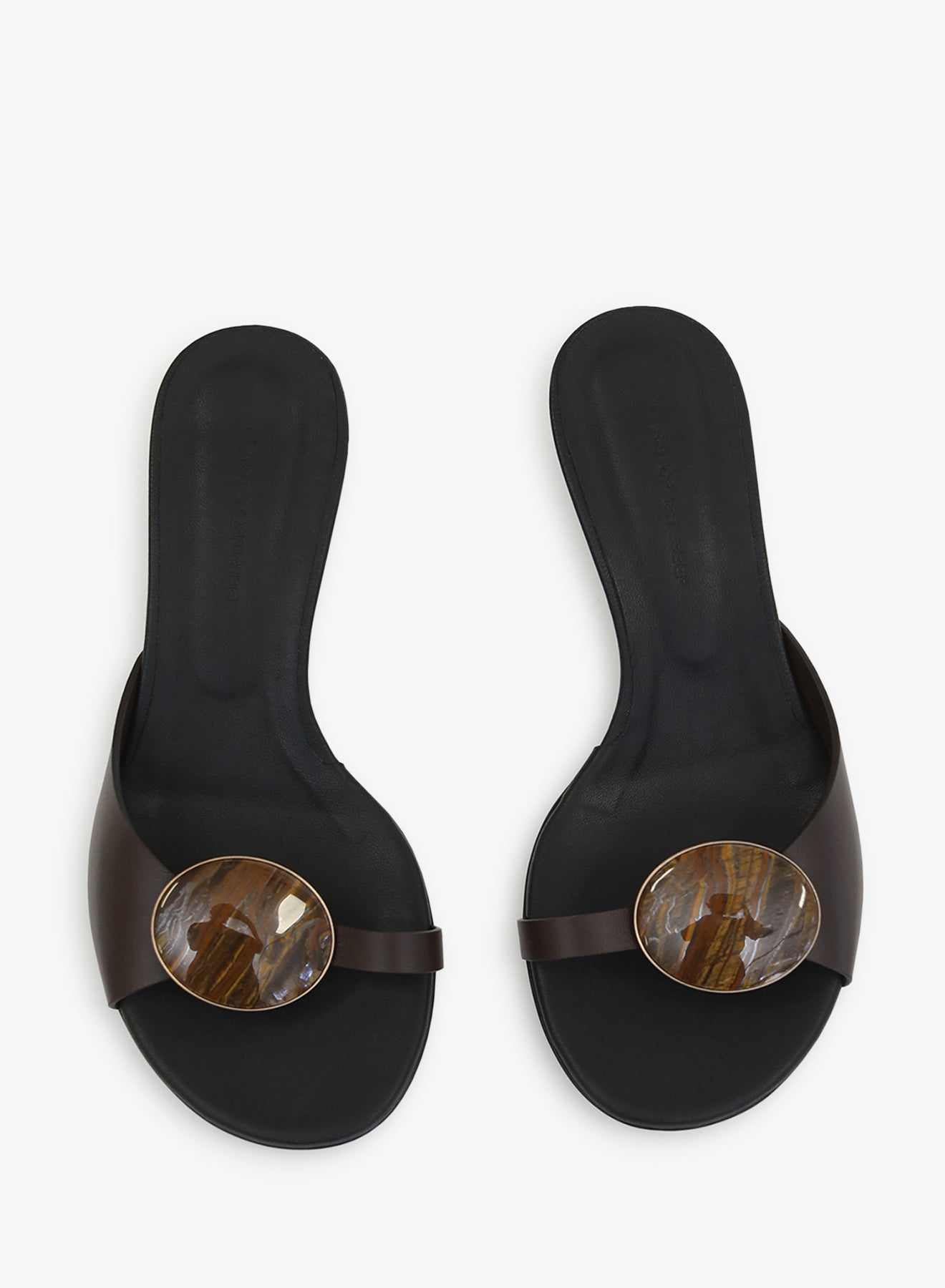 CHRISTOPHER ESBER Aura Quartz Kitten Mule (Carob)