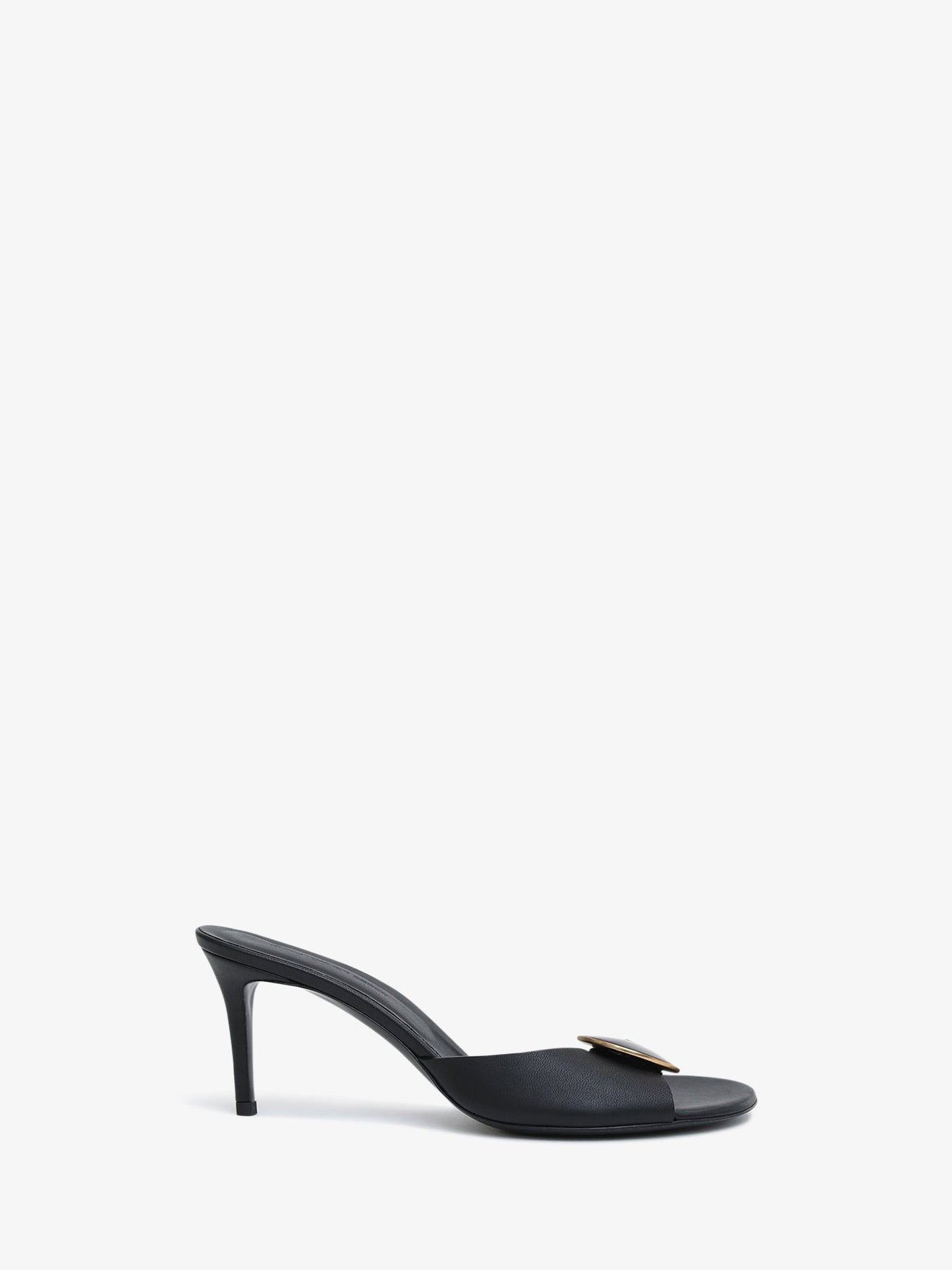 Image of Sandals. Product name - Aura Quartz Mule in Black colour by brand - CHRISTOPHER ESBER