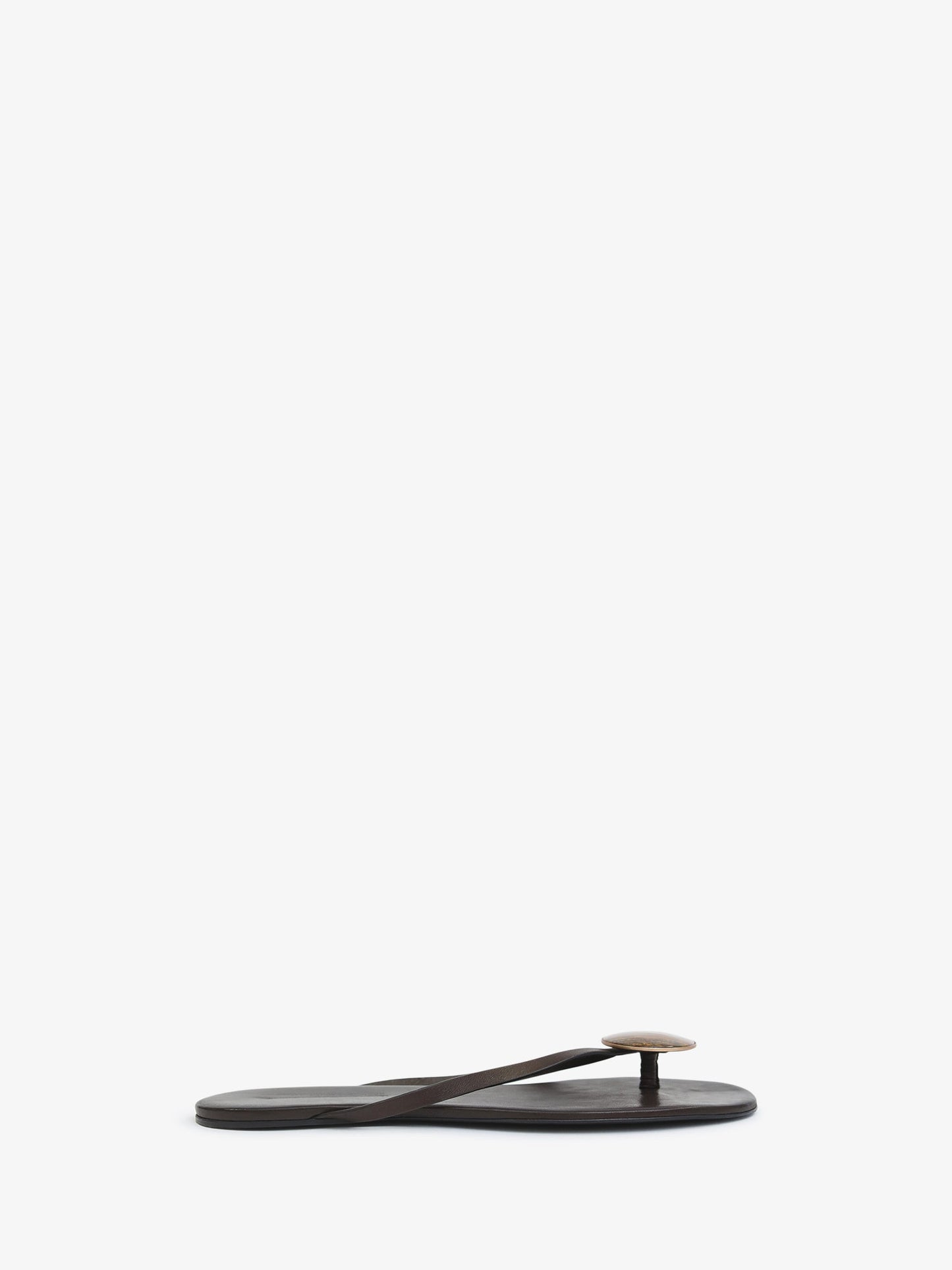 Image of Sandals. Product name - Aura Quartz Flip Flop in Carob colour by brand - CHRISTOPHER ESBER