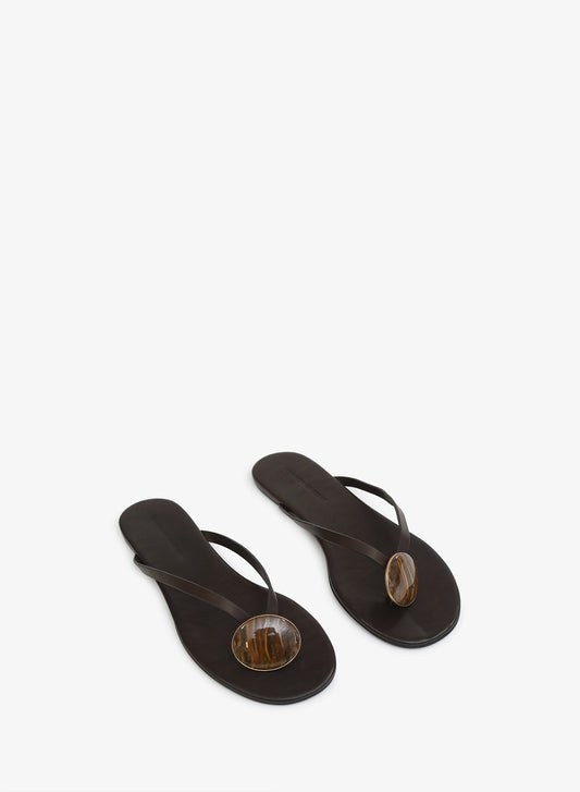 CHRISTOPHER ESBER Aura Quartz Flip Flop (Carob)