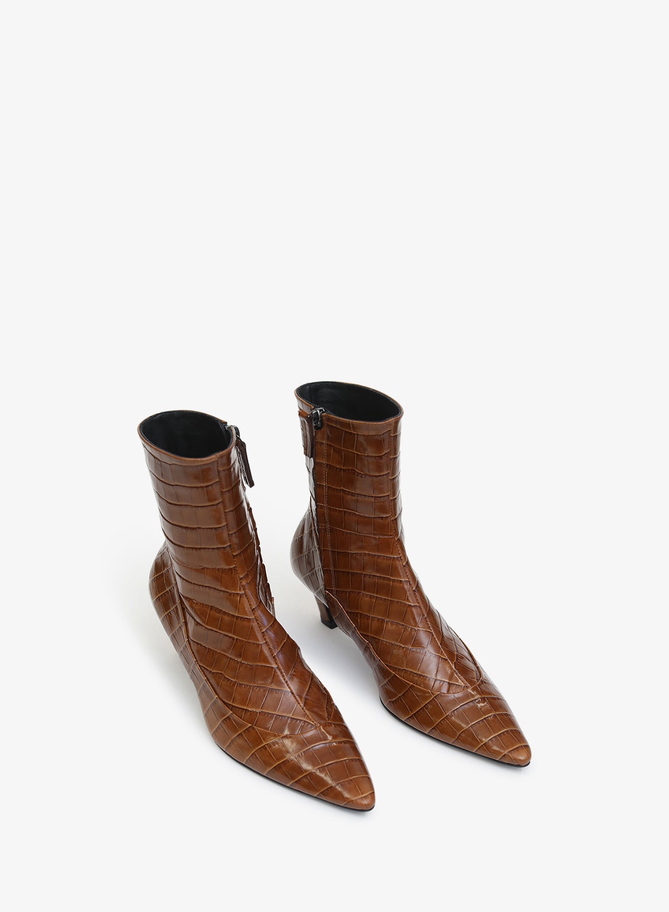 CHRISTOPHER ESBER Corte Embossed Ankle Boot (Cognac)