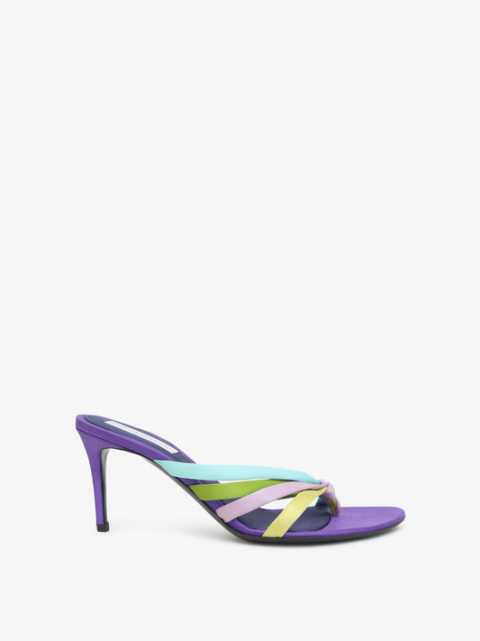 Image of Heels. Product name - Mica Satin Heel in Multi colour by brand - CHRISTOPHER ESBER