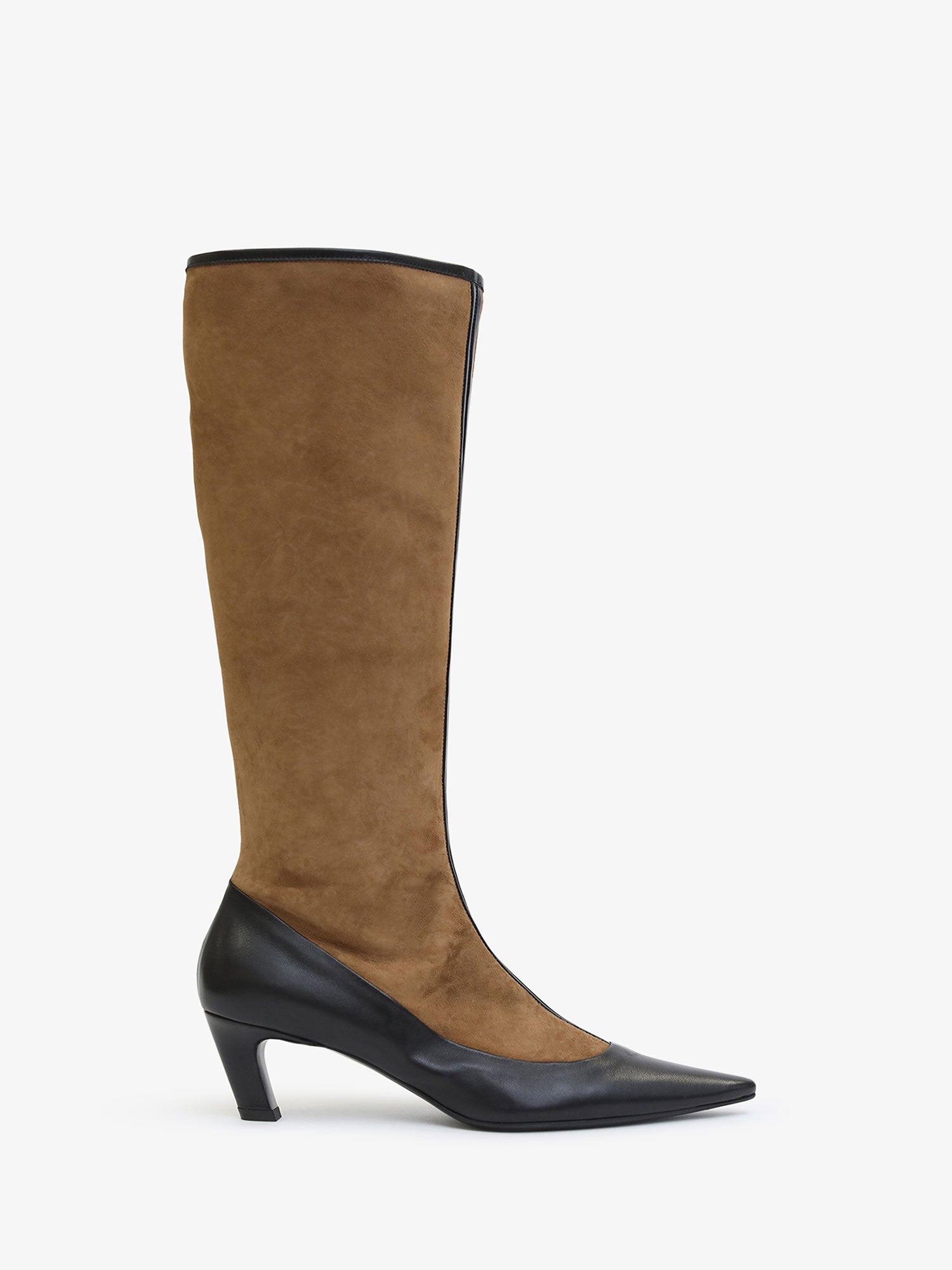 Image of Boots. Product name - Corte Panelled High Boot in Black colour by brand - CHRISTOPHER ESBER