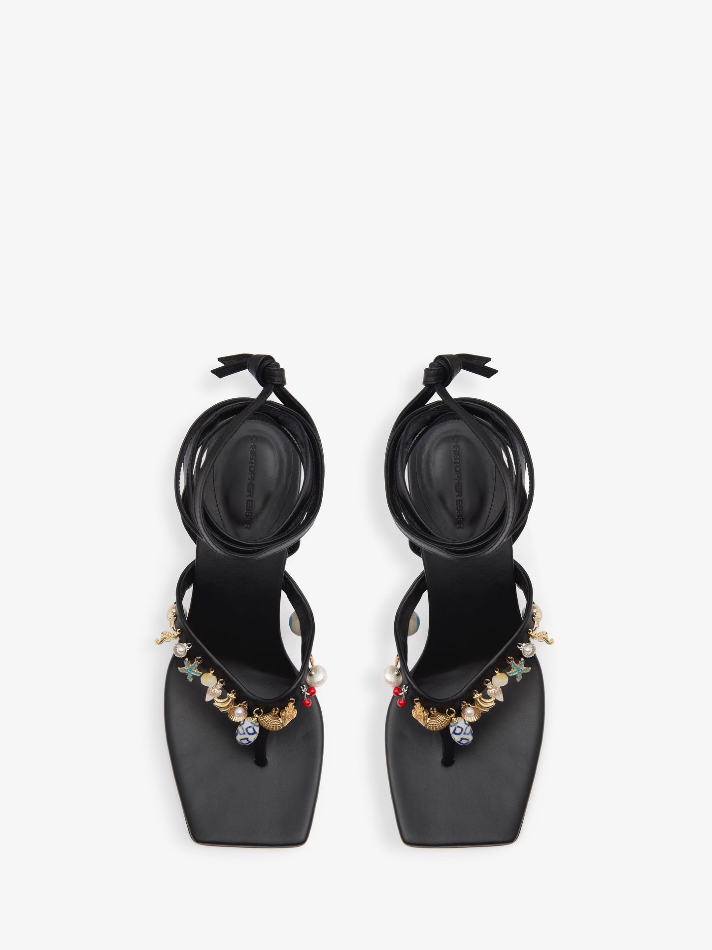 CHRISTOPHER ESBER Memento Charm Flip Flop Heel (Black)