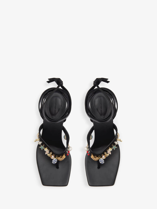 CHRISTOPHER ESBER Memento Charm Flip Flop Heel (Black)