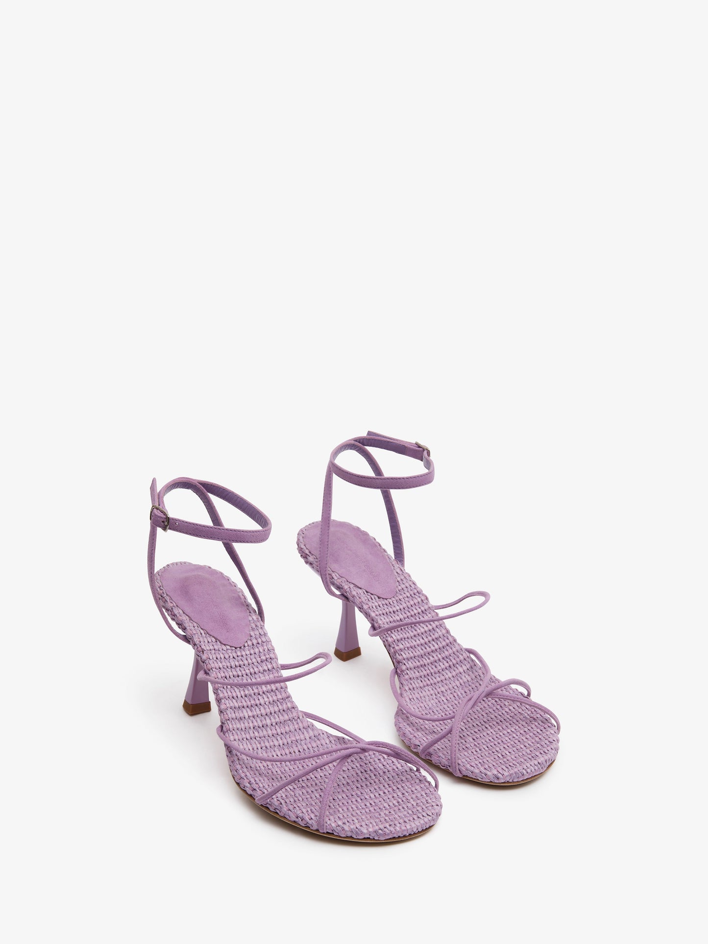CHRISTOPHER ESBER Blaze Raffia Suede Heel (Pink)