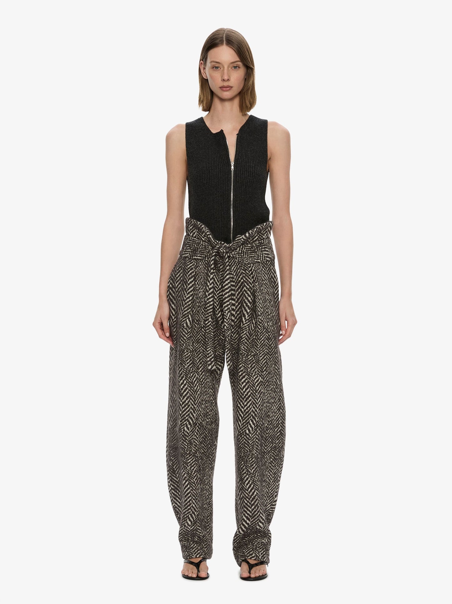 CHRISTOPHER ESBER Isolde Zipped Tank (Charcoal)