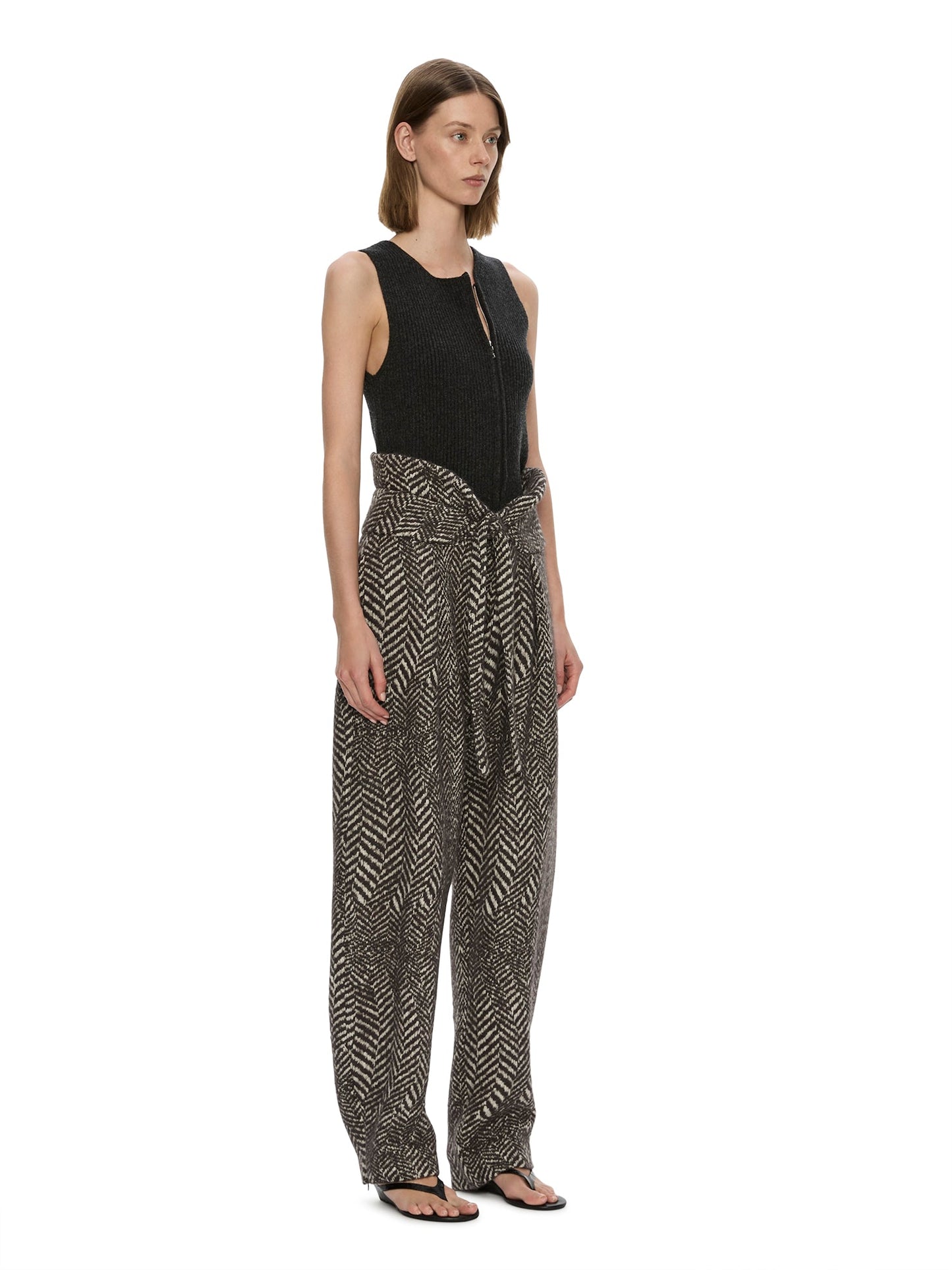 CHRISTOPHER ESBER Isolde Zipped Tank (Charcoal)