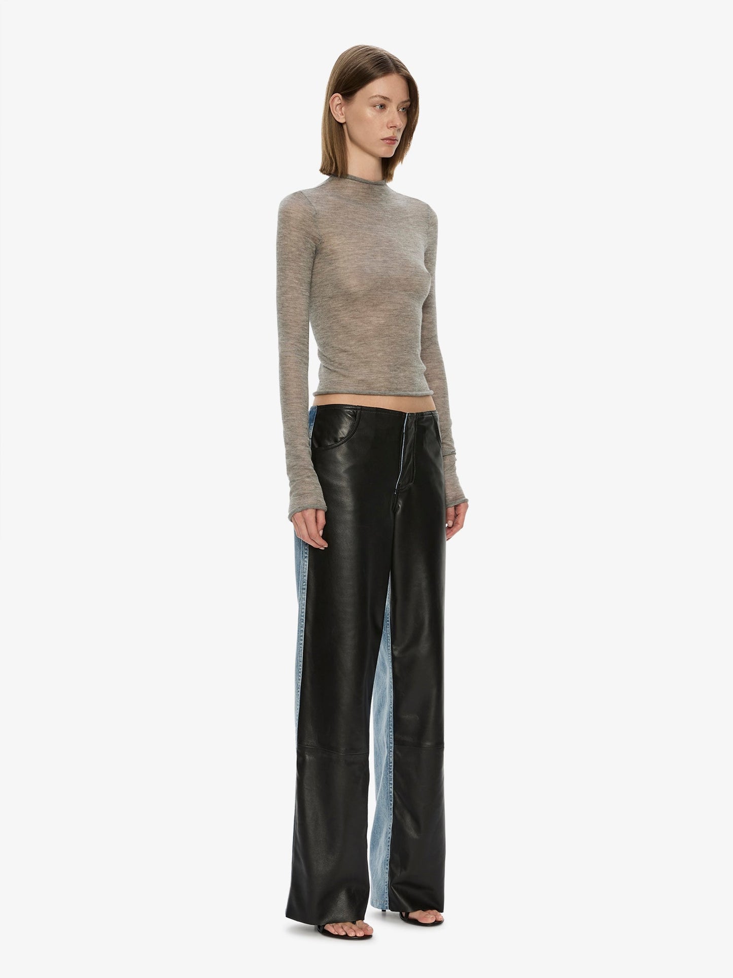 CHRISTOPHER ESBER Lenny Cashmere Long Sleeve Knit Top (Marle)