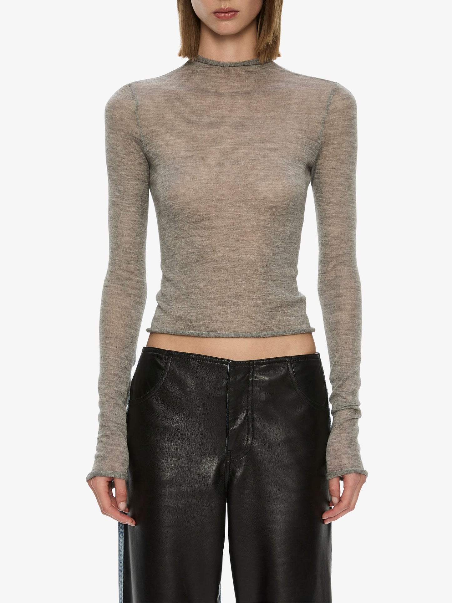 CHRISTOPHER ESBER Lenny Cashmere Long Sleeve Knit Top (Marle)