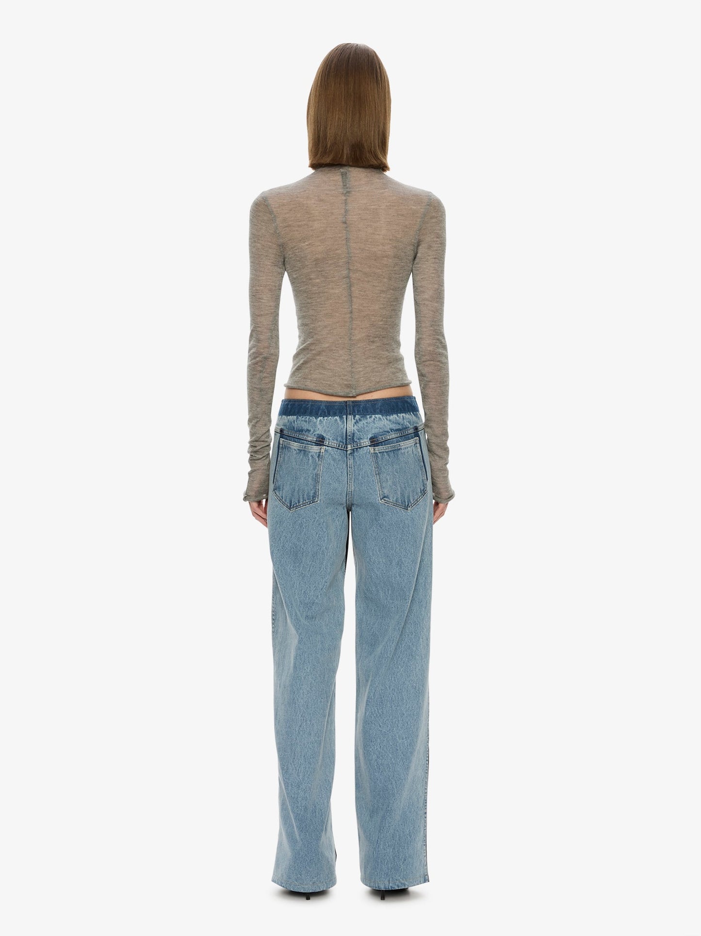CHRISTOPHER ESBER Lenny Cashmere Long Sleeve Knit Top (Marle)