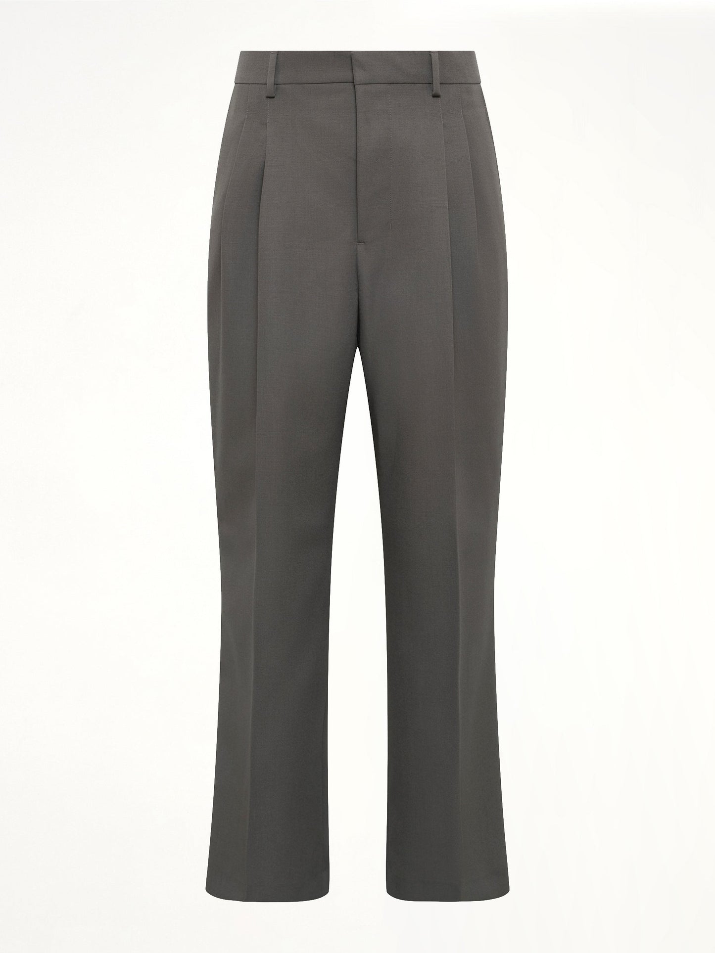 AMI PARIS Low Waist Wide Trouser (Grey)