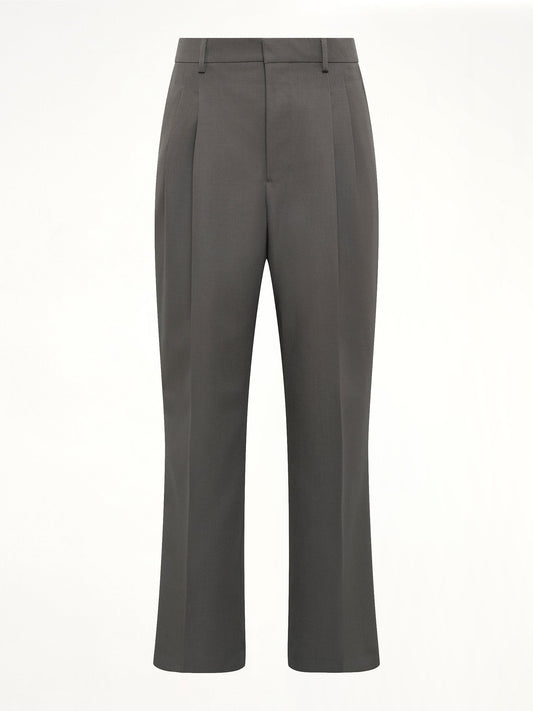 AMI PARIS Low Waist Wide Trouser (Grey)