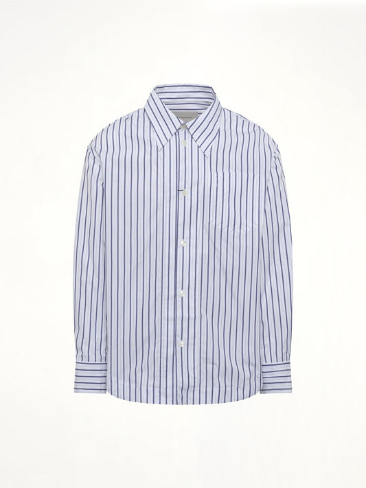 AMI PARIS Embossed ADC Stripe Shirt (White)