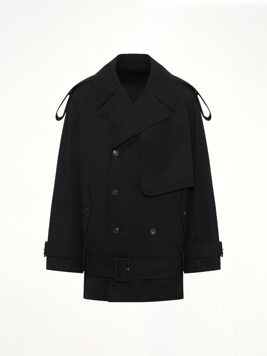 EGONLAB Unlined Technical Trench Coat (Black)